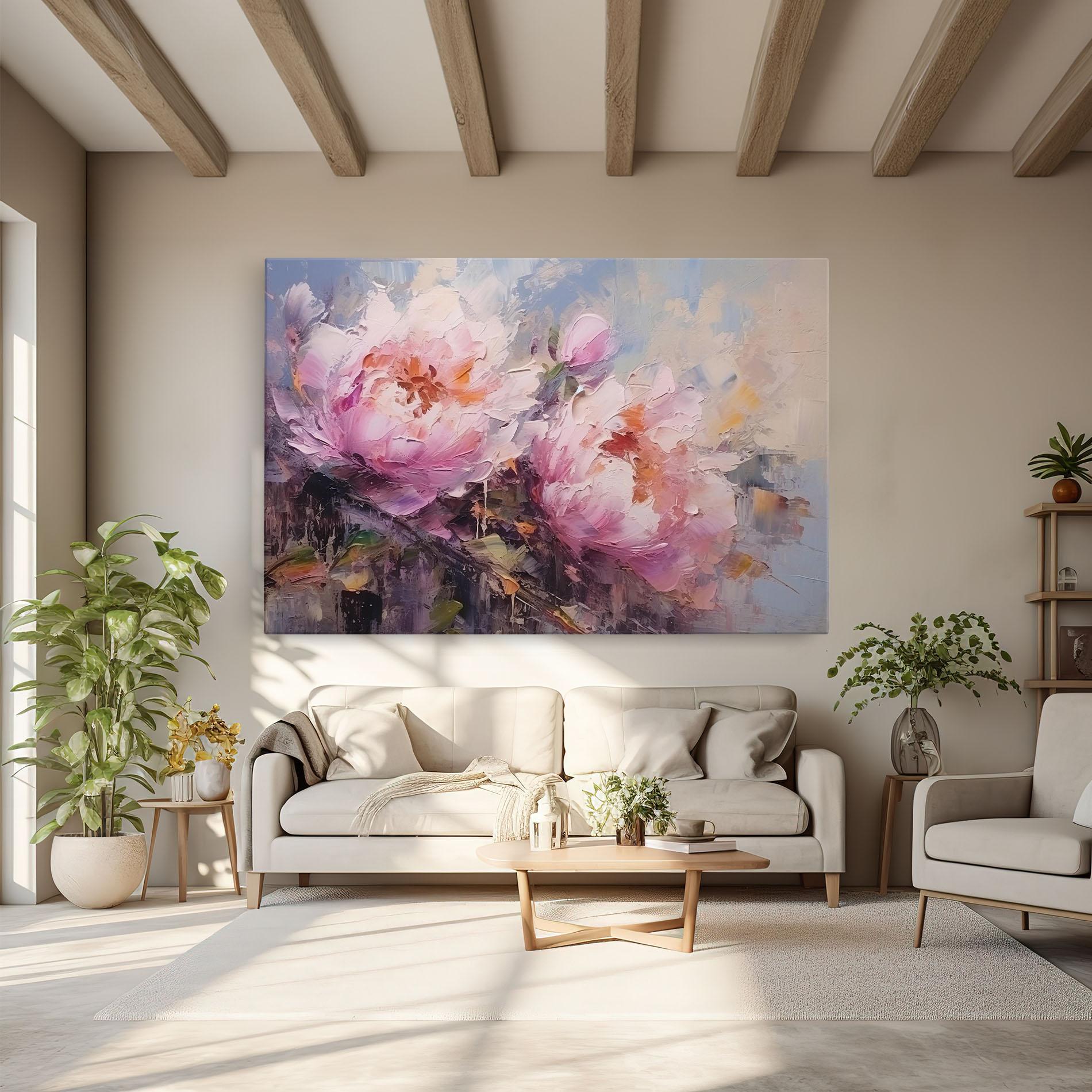 Leinwandbild Peony Art mockup 6