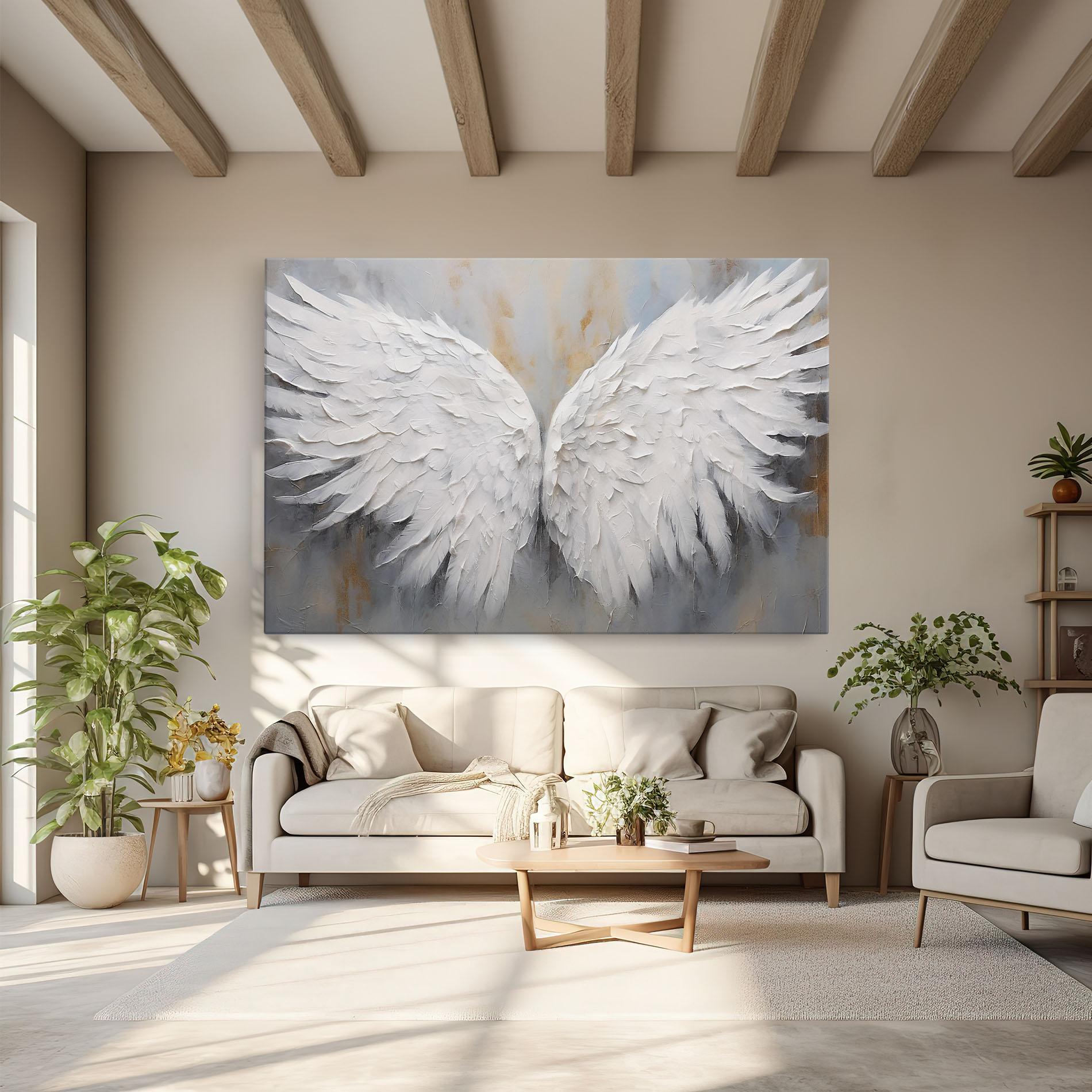 Leinwandbild Pretty Angel Wings mockup 6
