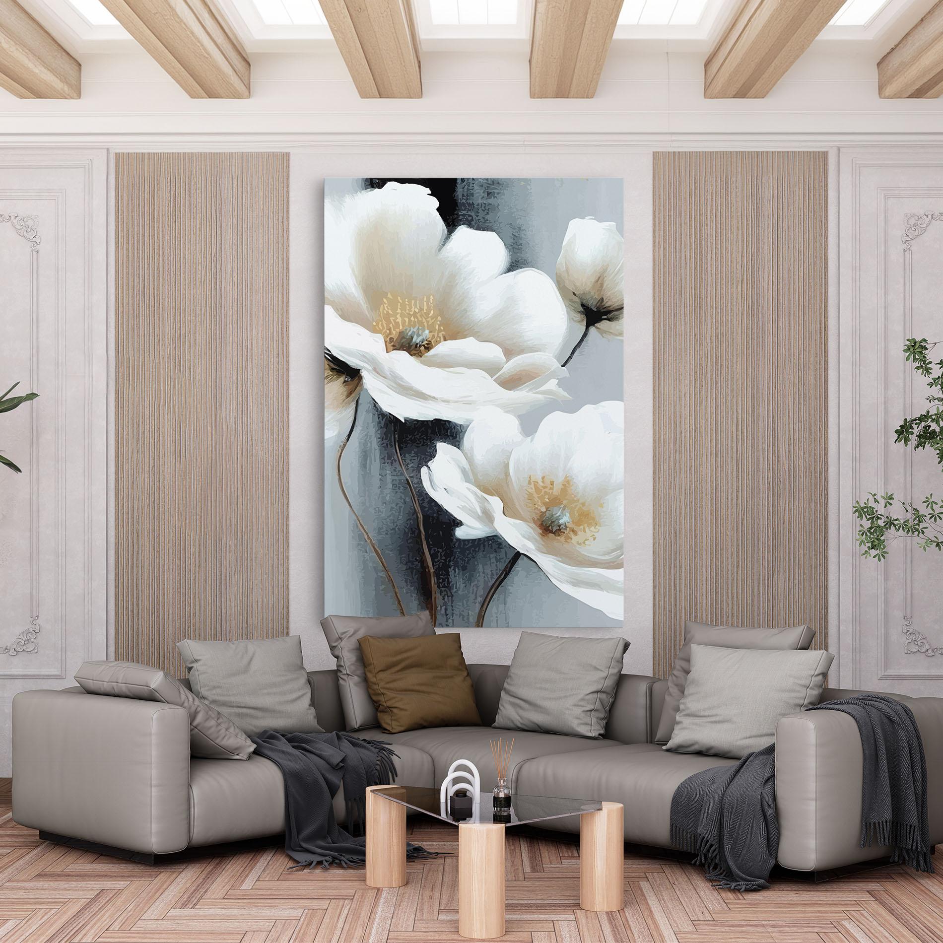 Leinwandbild Paint Texture Flower mockup 6