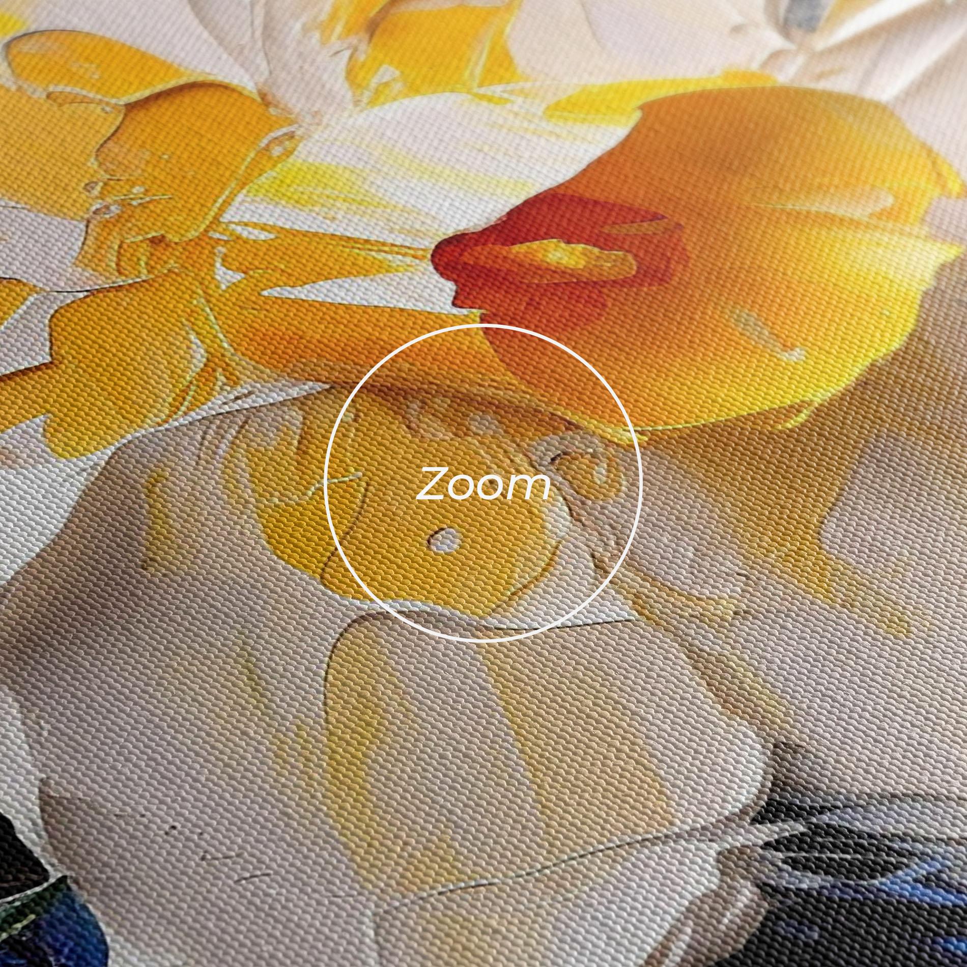 Leinwandbild Abstract Flower Art mockup 3