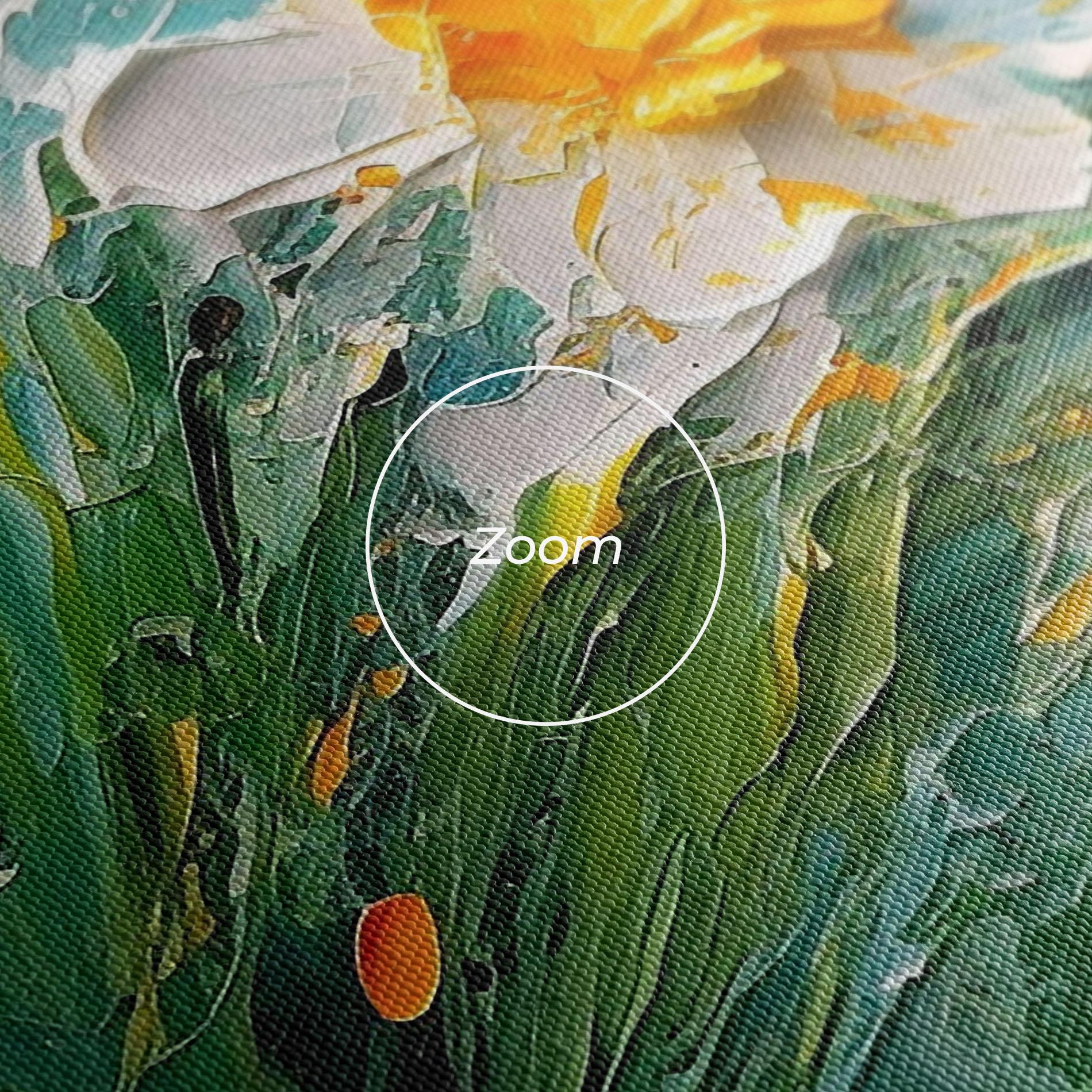 Leinwandbild Abstract Flower Painting mockup 3