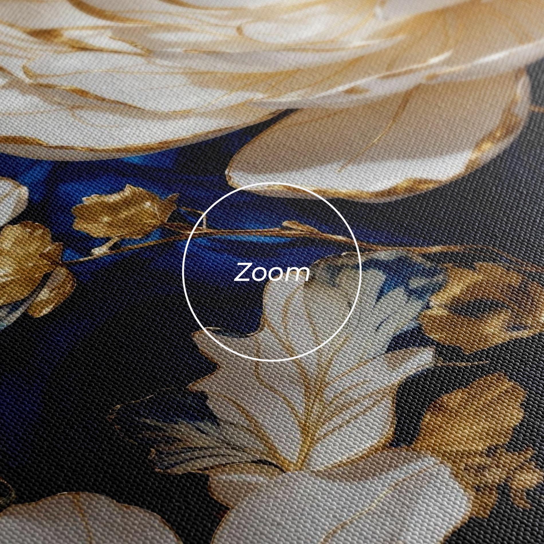 Leinwandbild Beautiful Golden White Rose mockup 3