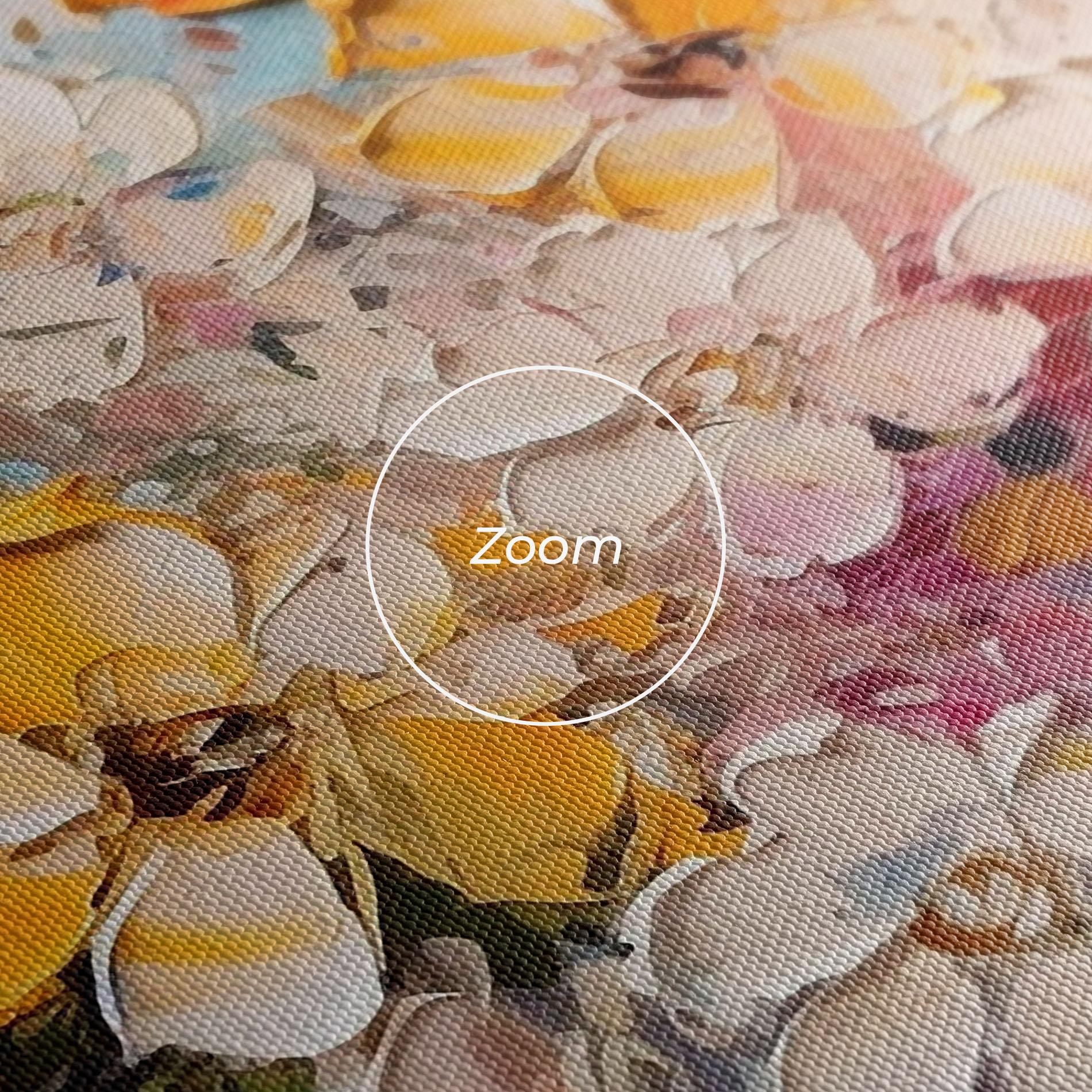 Leinwandbild Pretty Flowers On Blue mockup 3