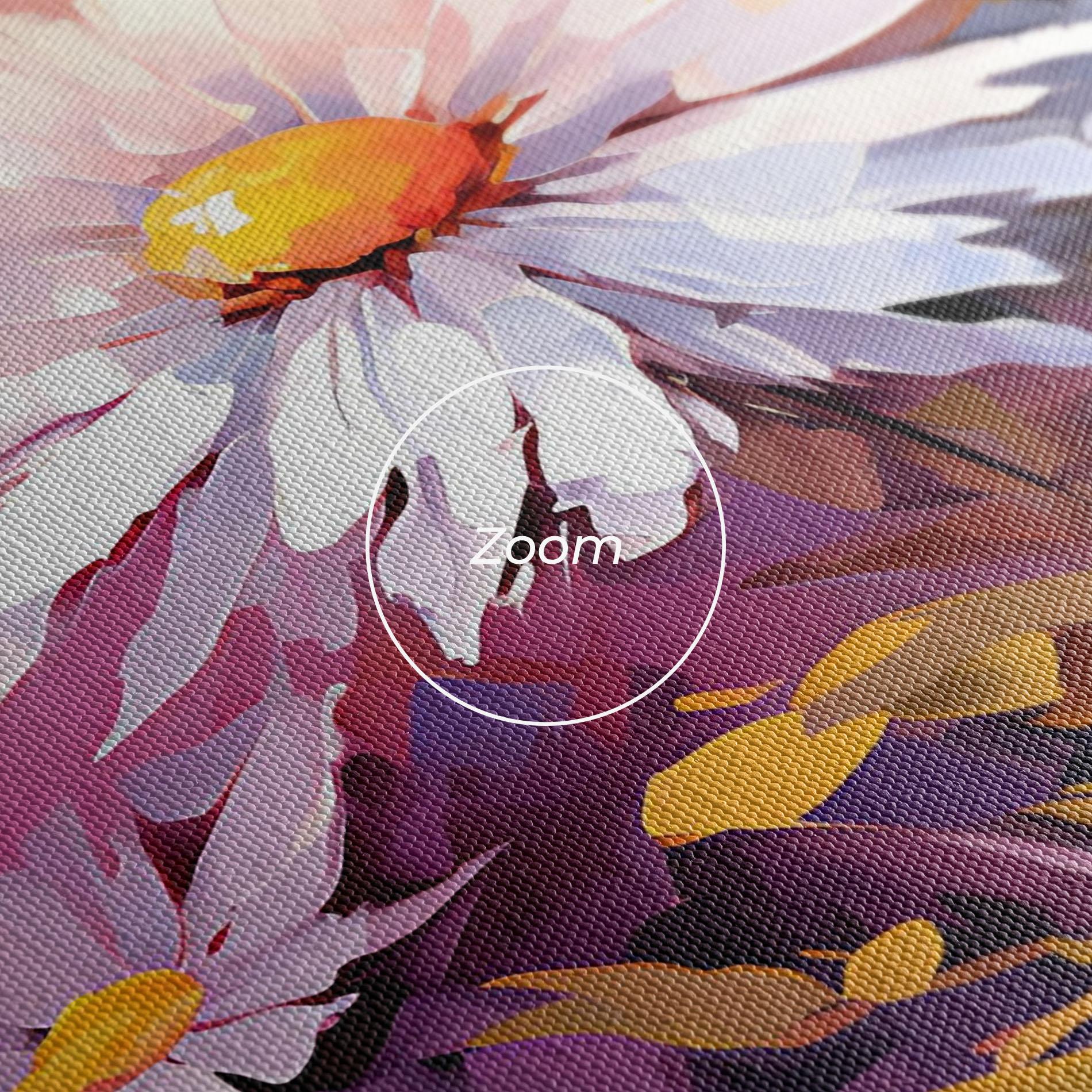 Leinwandbild White Flower On Purple mockup 3