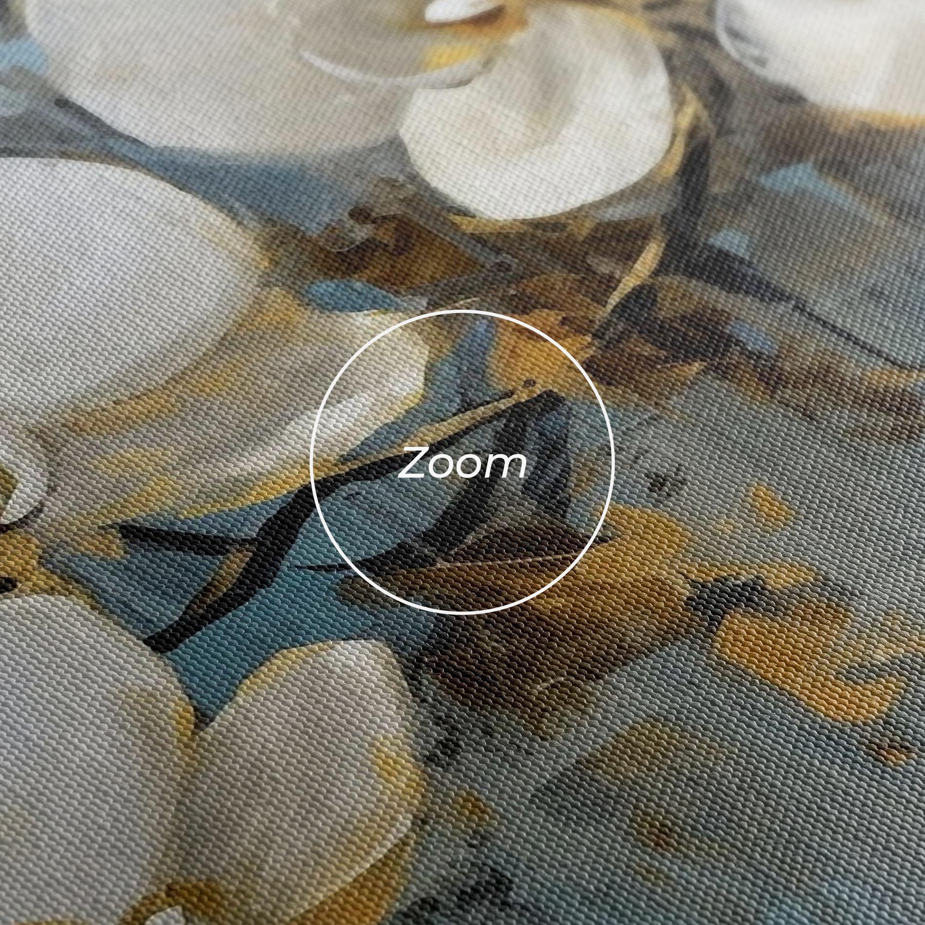 Leinwandbild White Orchids Painting mockup 3