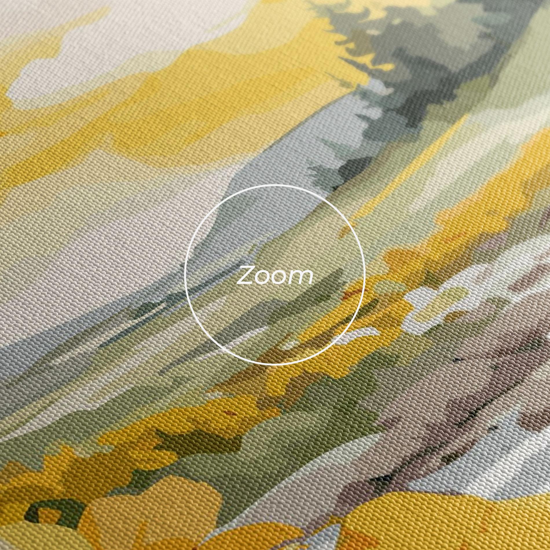 Leinwandbild Yellow View Flower mockup 3