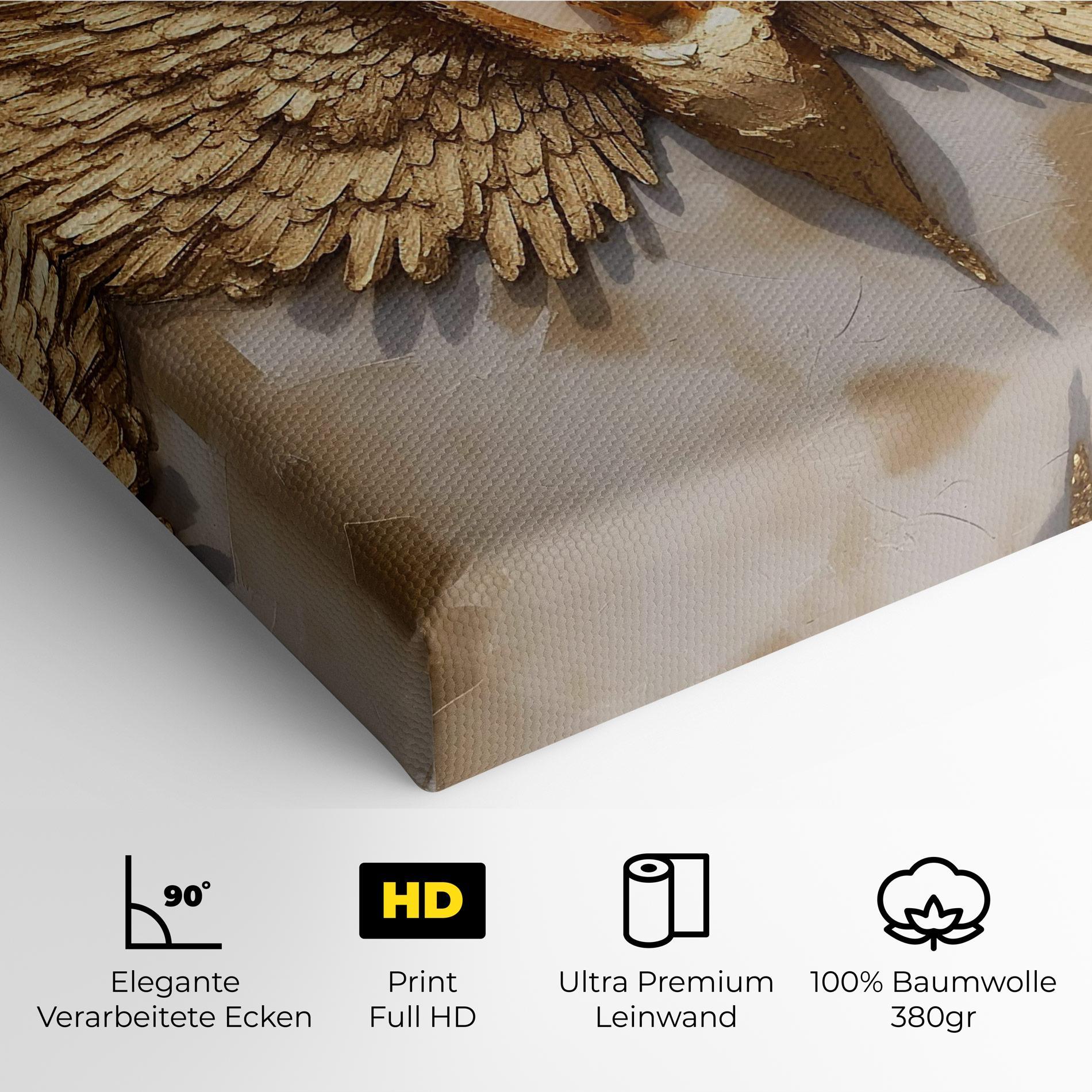 Leinwandbild Beautiful Gold Wings mockup 4
