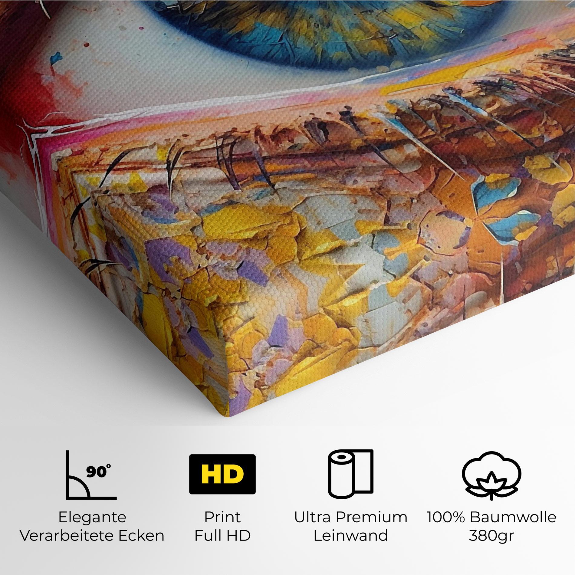 Leinwandbild Blue Eyes Art mockup 4