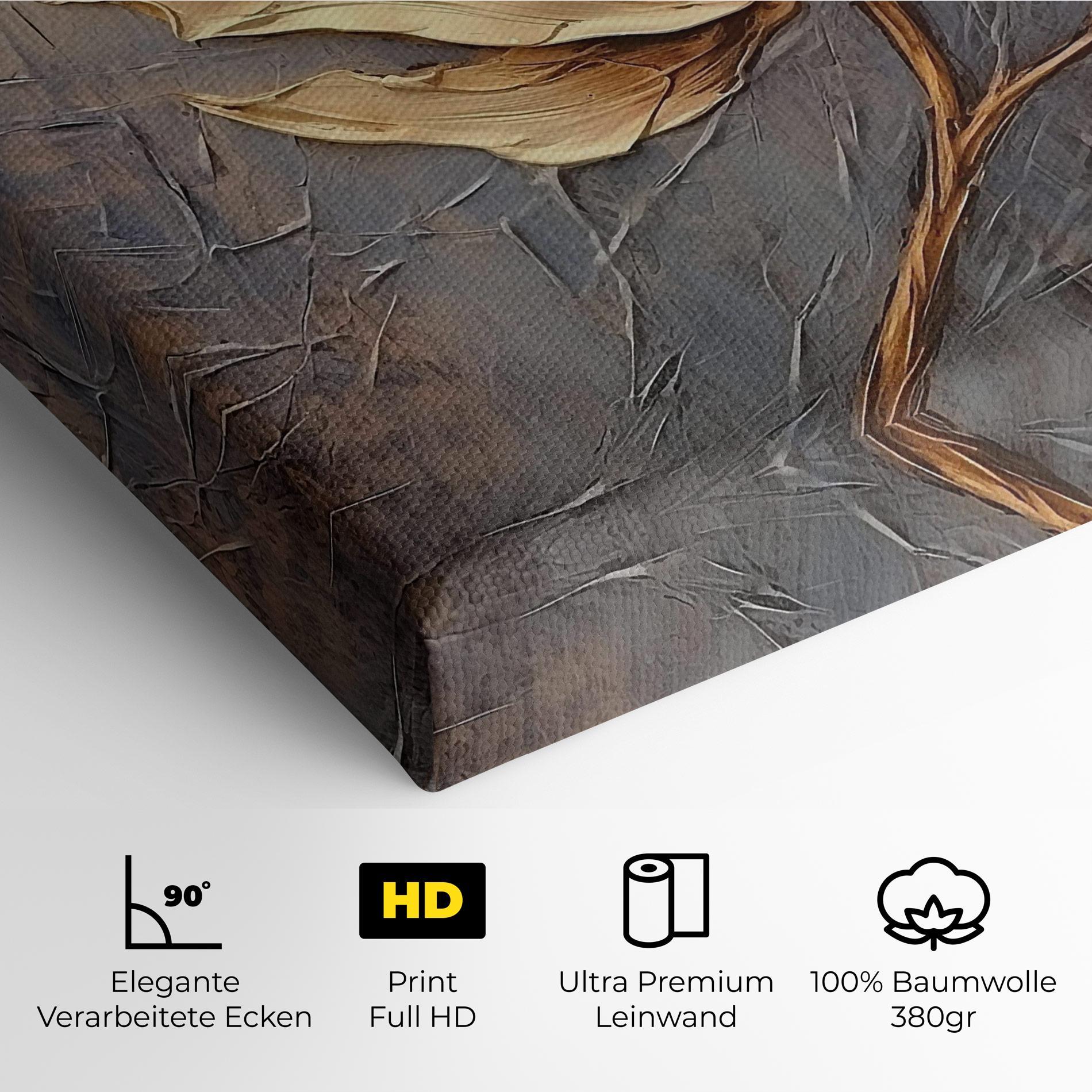 Leinwandbild Cream Rose On Blue mockup 4