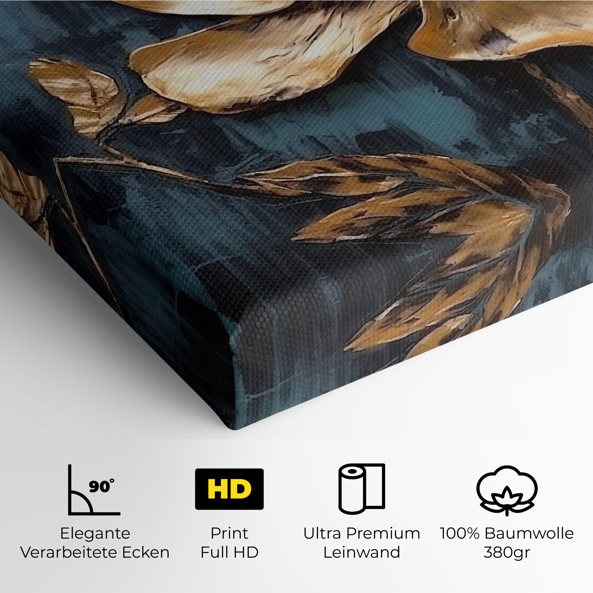 Golden Rose On Blue mockup 4