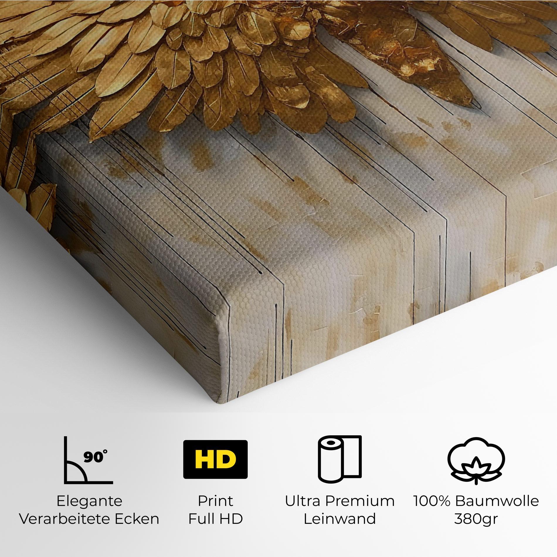 Leinwandbild Golden Wings Art mockup 4