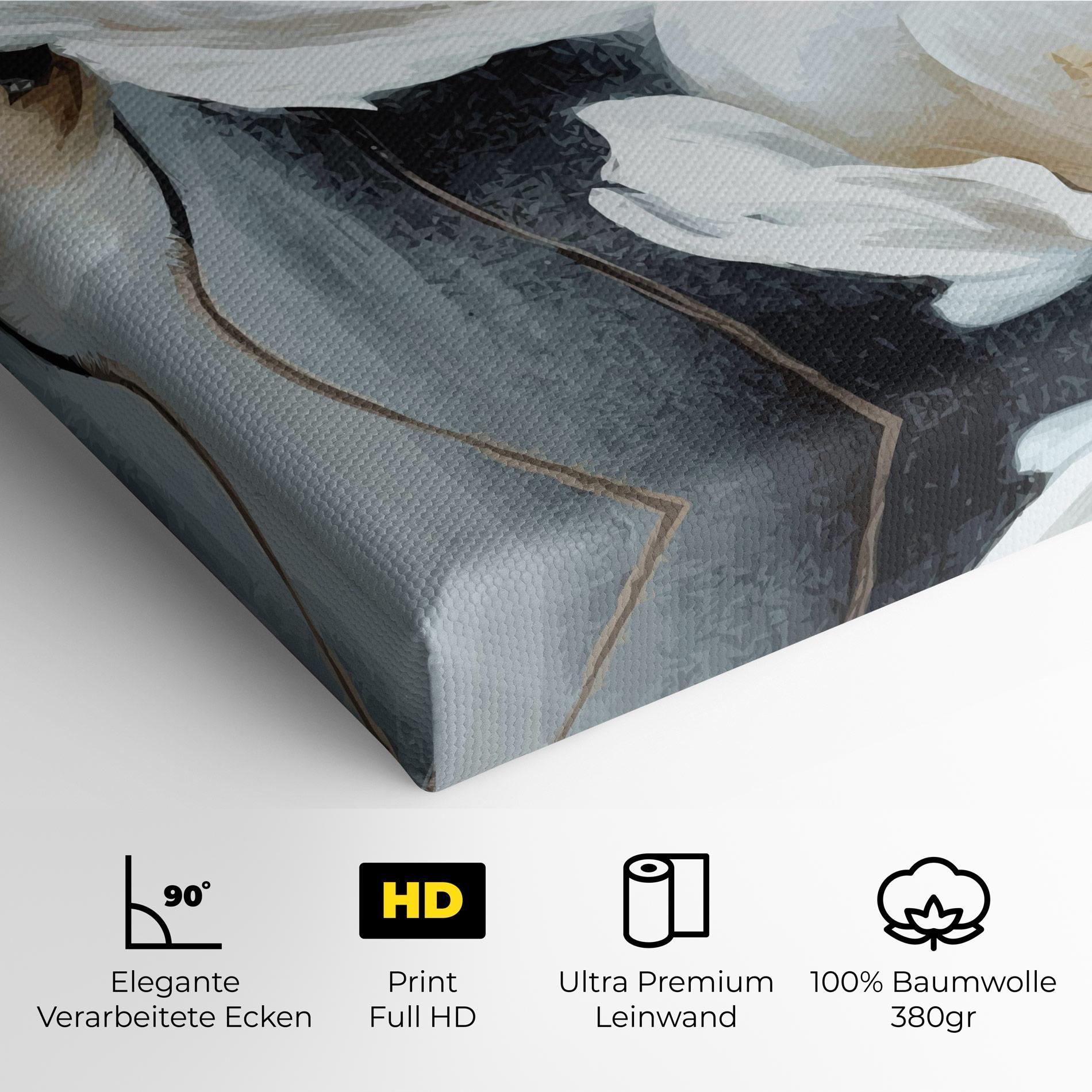 Leinwandbild Paint Texture Flower mockup 4