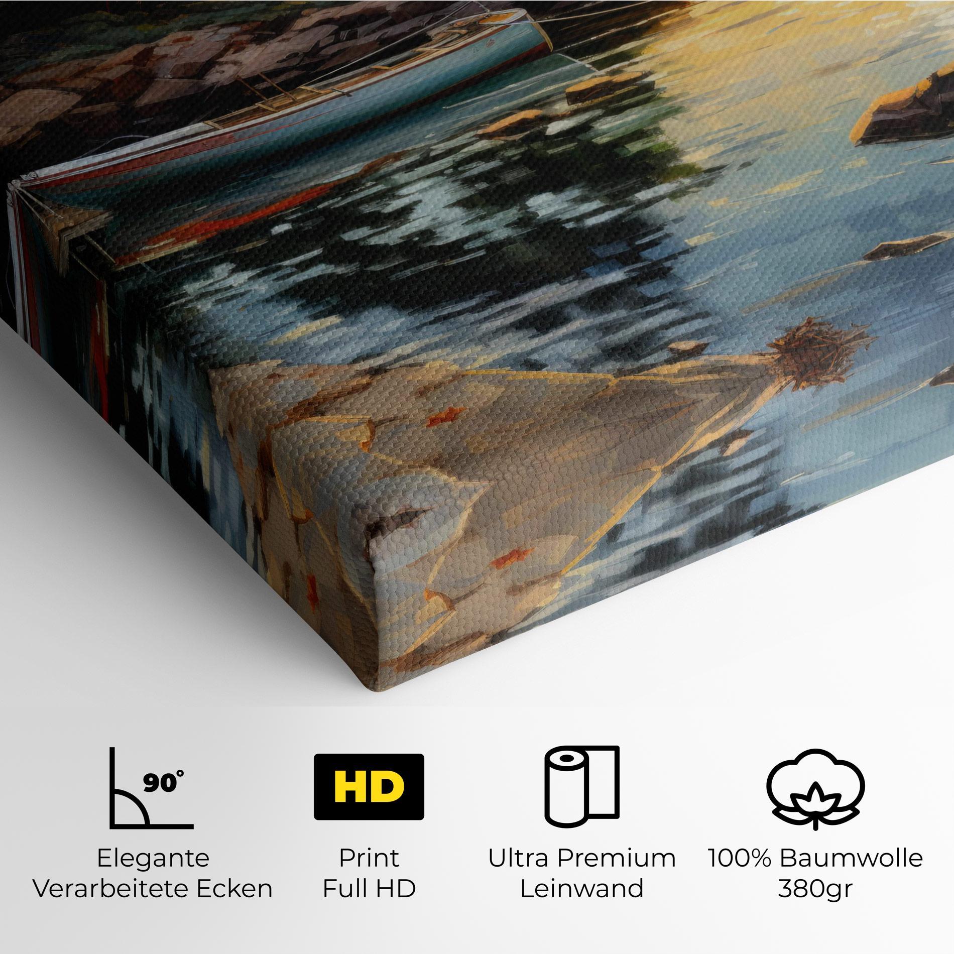 Leinwandbild Sunset Sea Art mockup 4