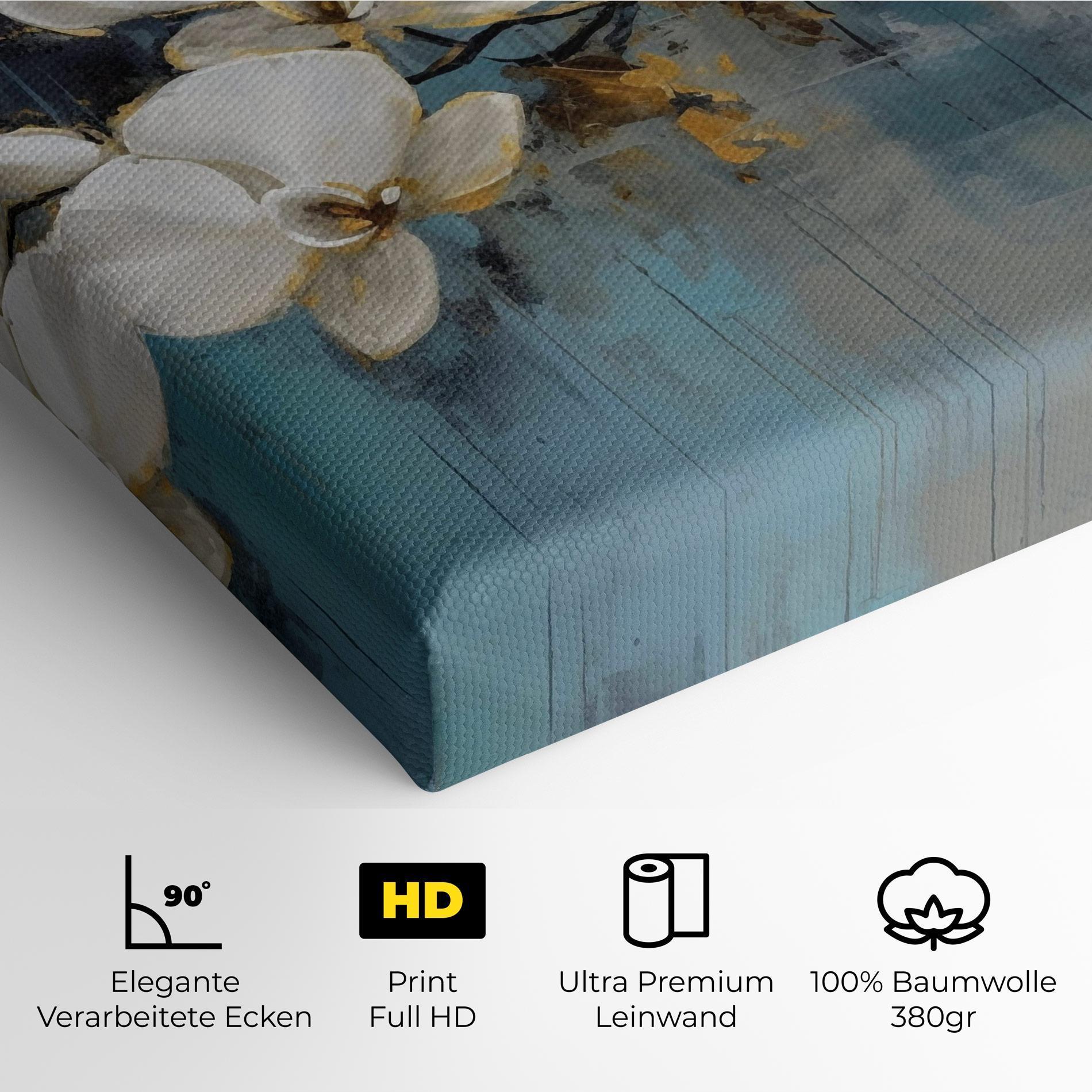 Leinwandbild White Orchids Painting mockup 4