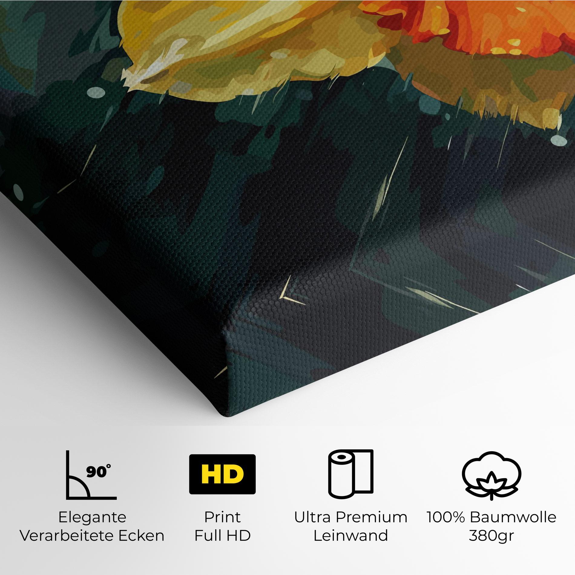 Leinwandbild Yellow Flower Art mockup 4