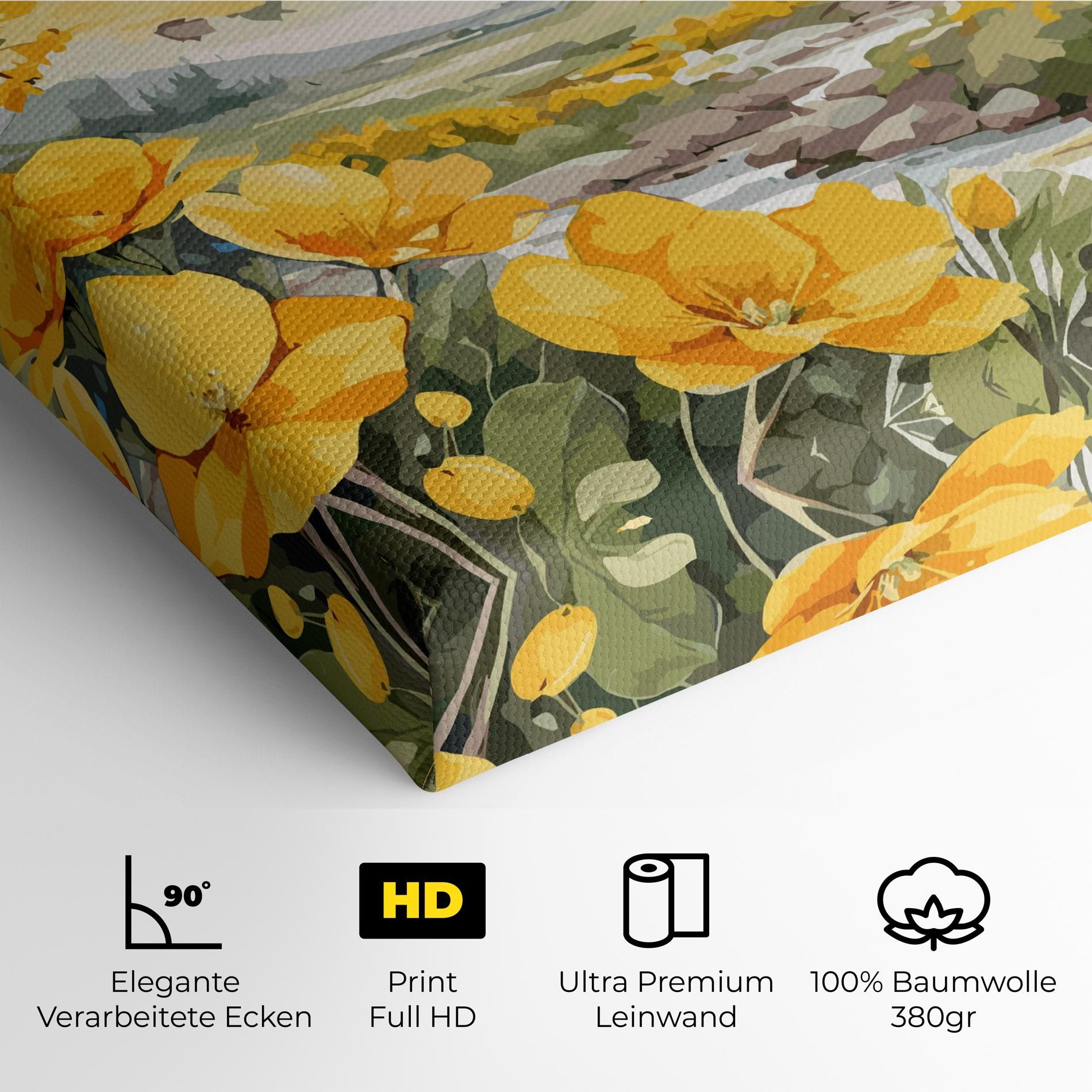 Yellow View Flower mockup 4