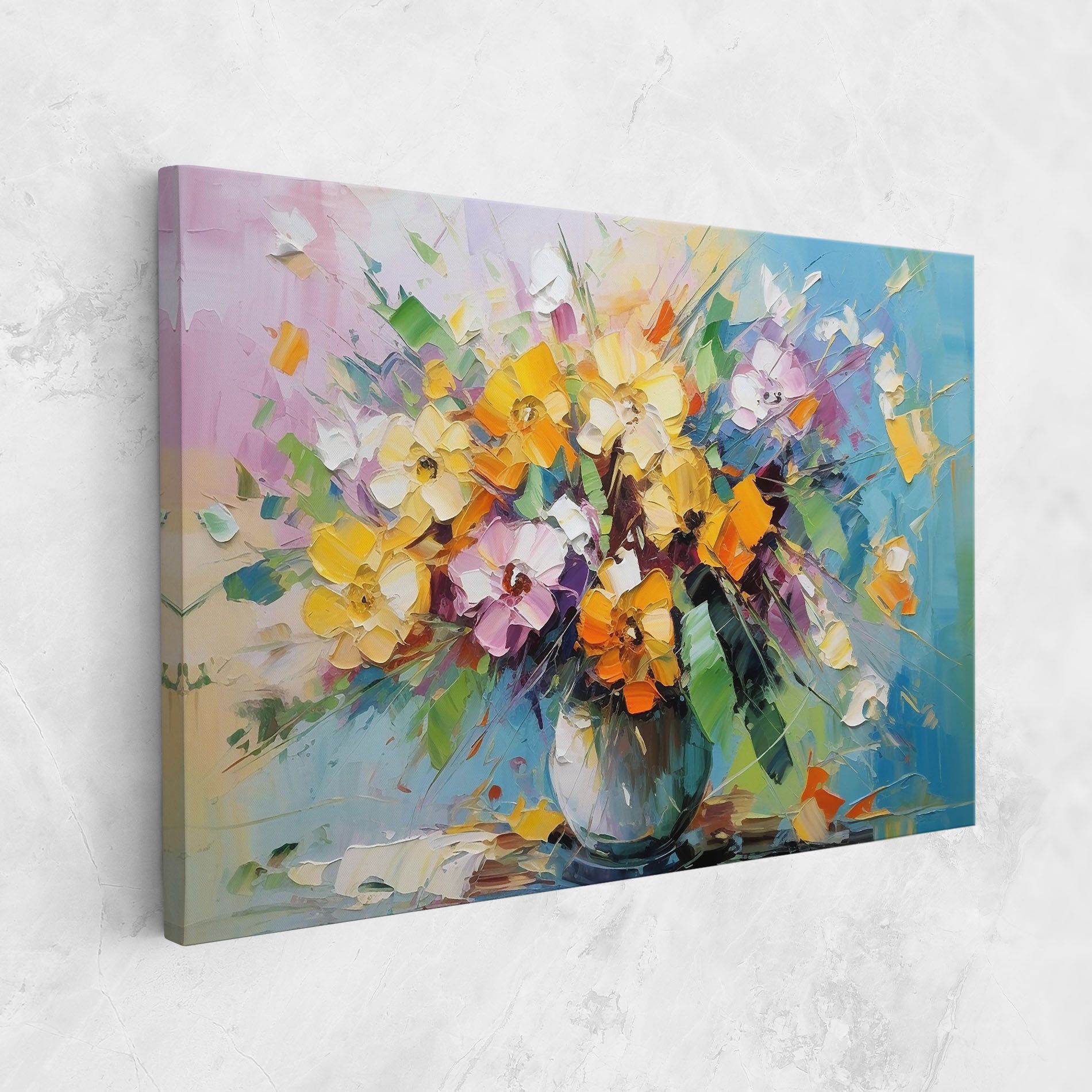 Colorfull Flowers Painting mockup 1