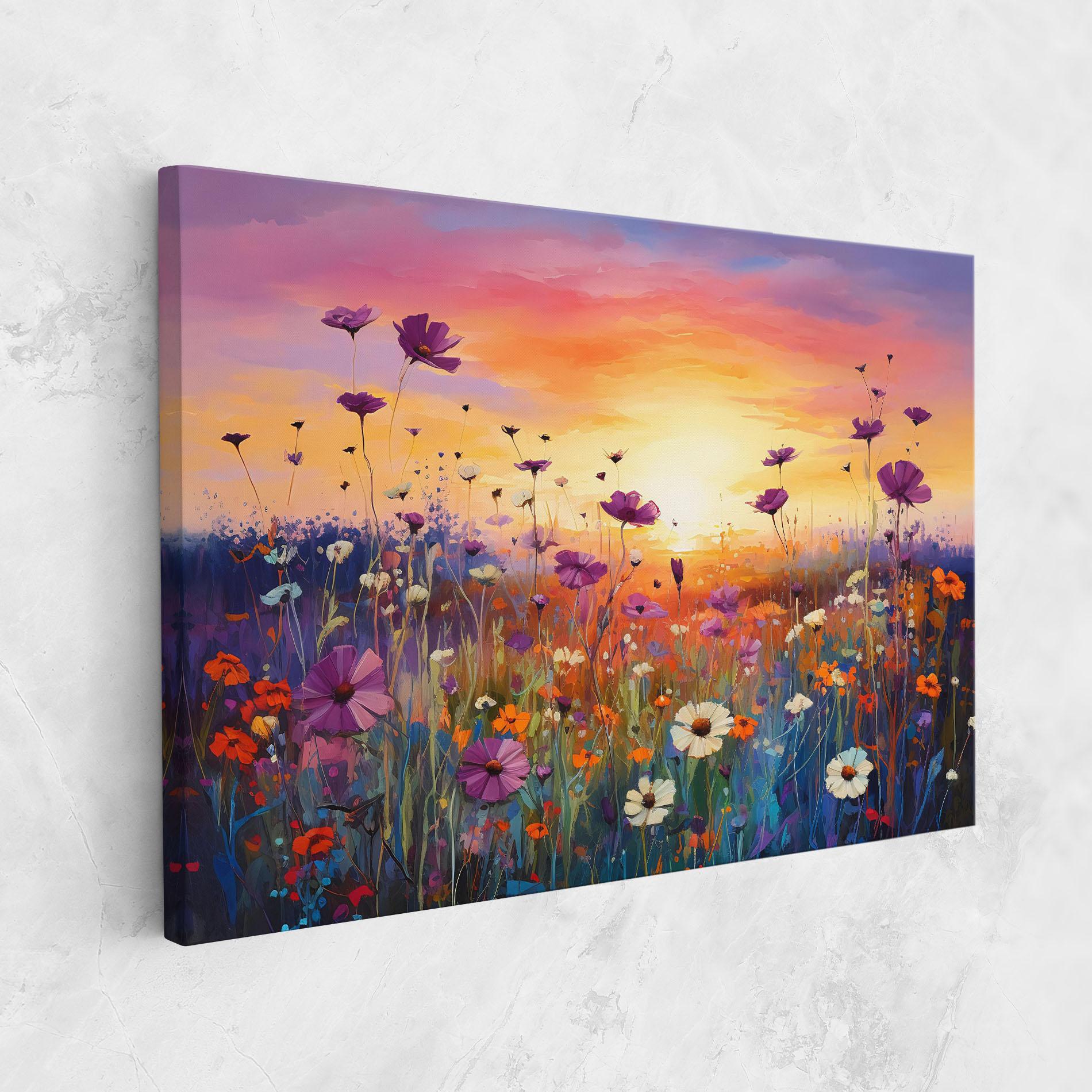 Leinwandbild Dreamy Field Flowers mockup 1