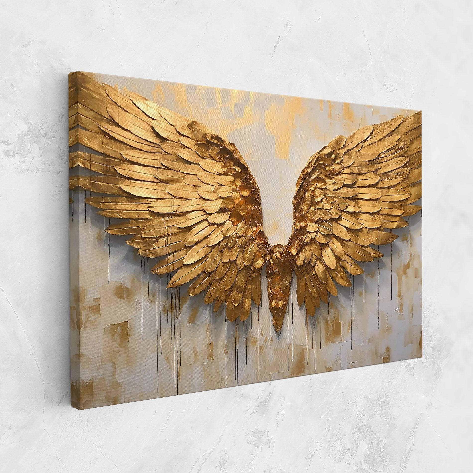 Leinwandbild Golden Wings Art mockup 1