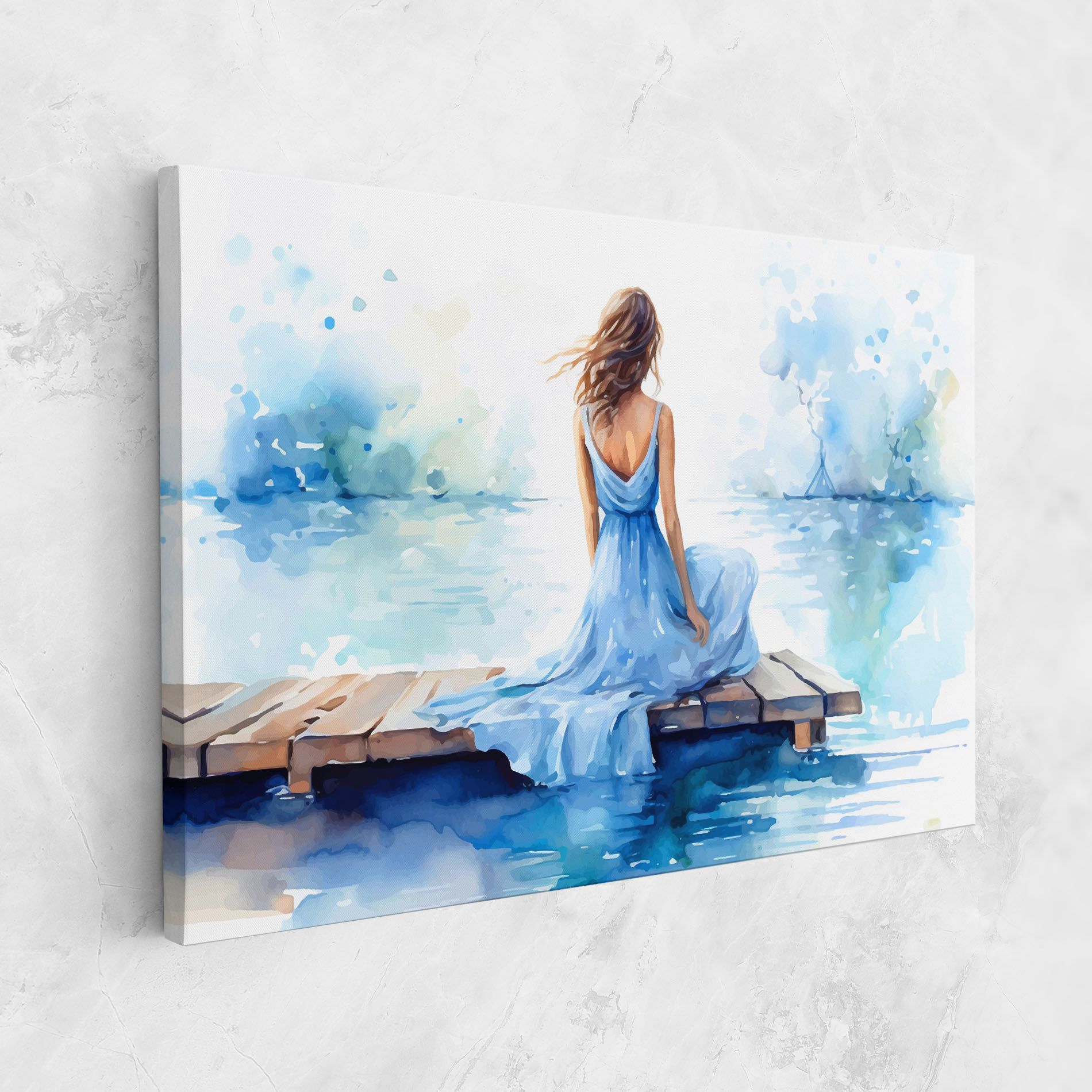 Lake Blue Woman mockup 1