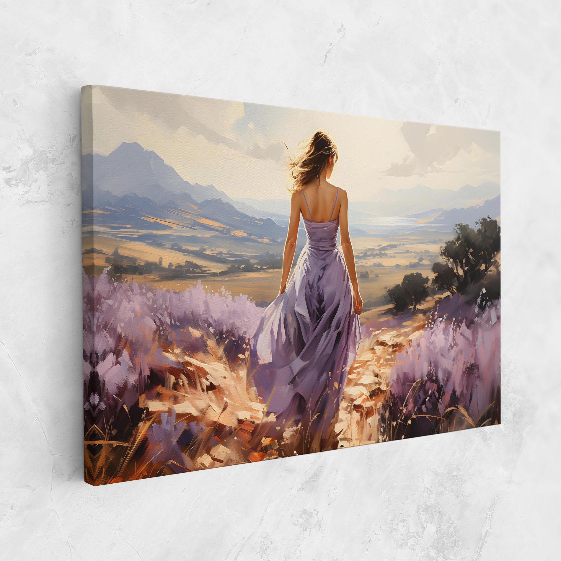 Leinwandbild Purple Dress Woman mockup 1