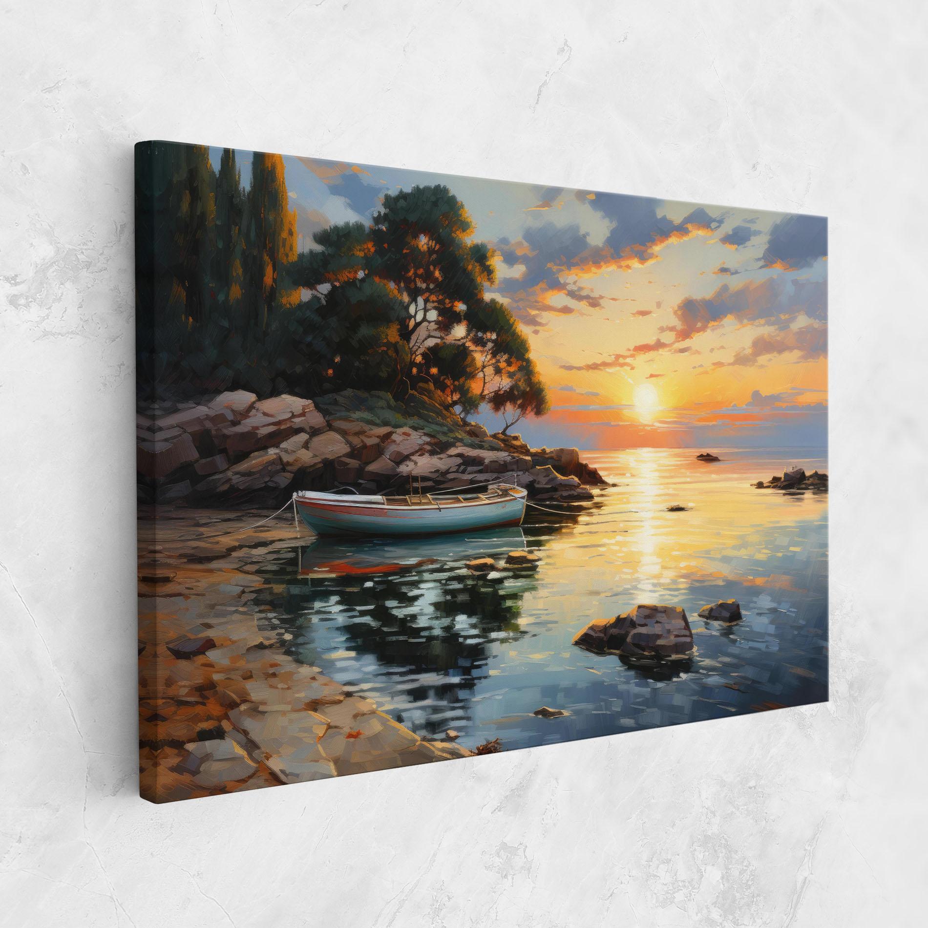 Leinwandbild Sunset Sea Art mockup 1