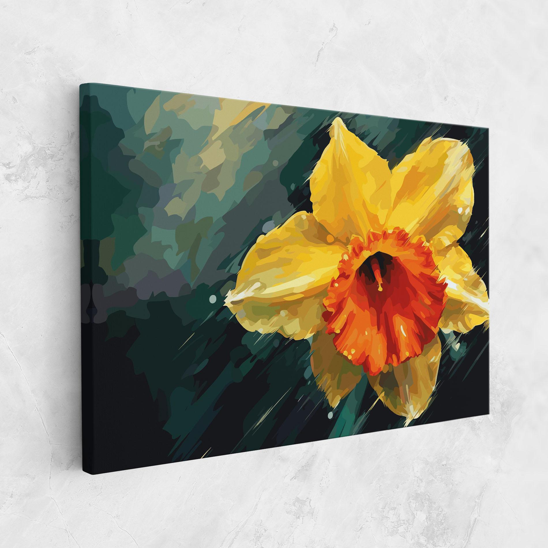 Leinwandbild Yellow Flower Art mockup 1