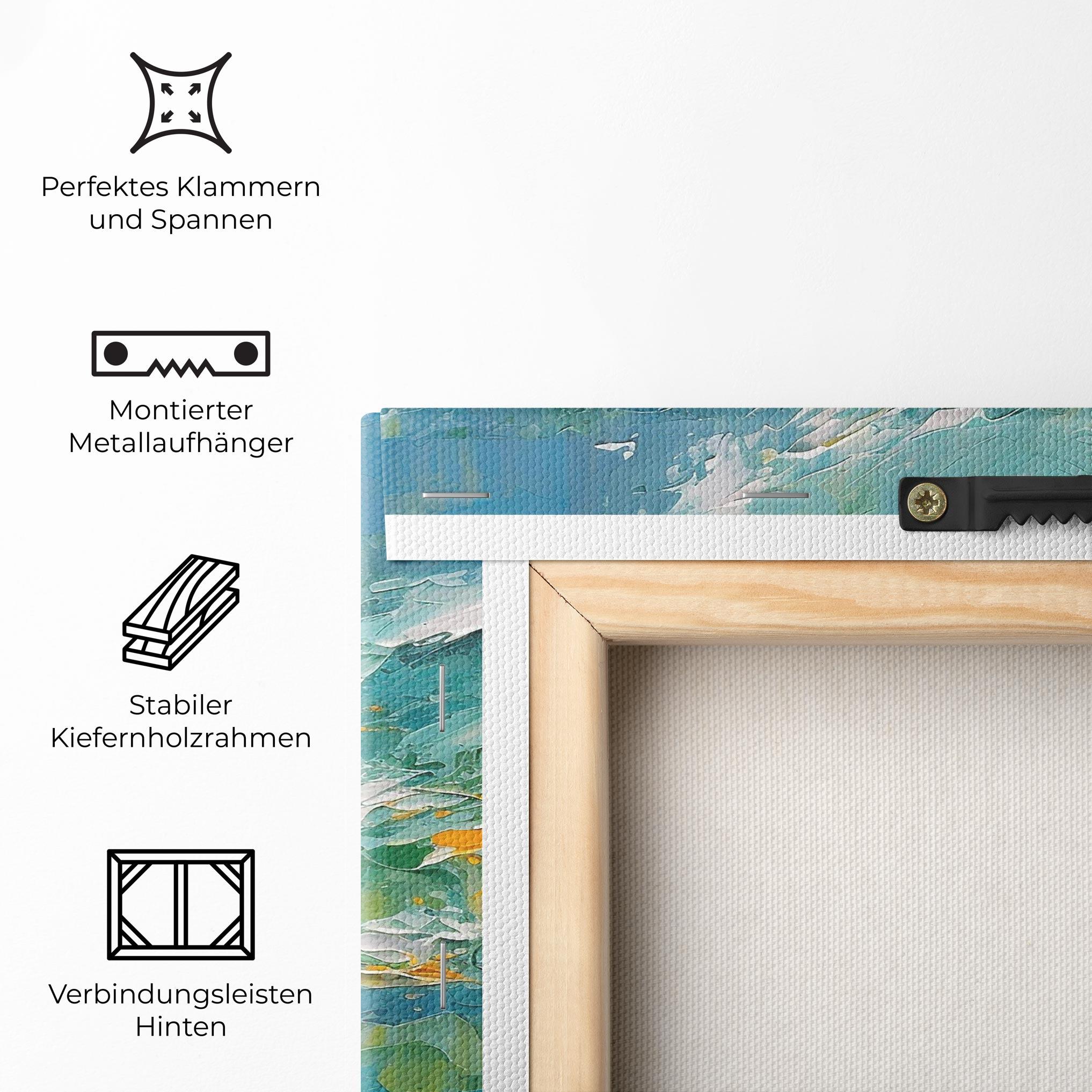 Leinwandbild Abstract Flower Painting mockup 5