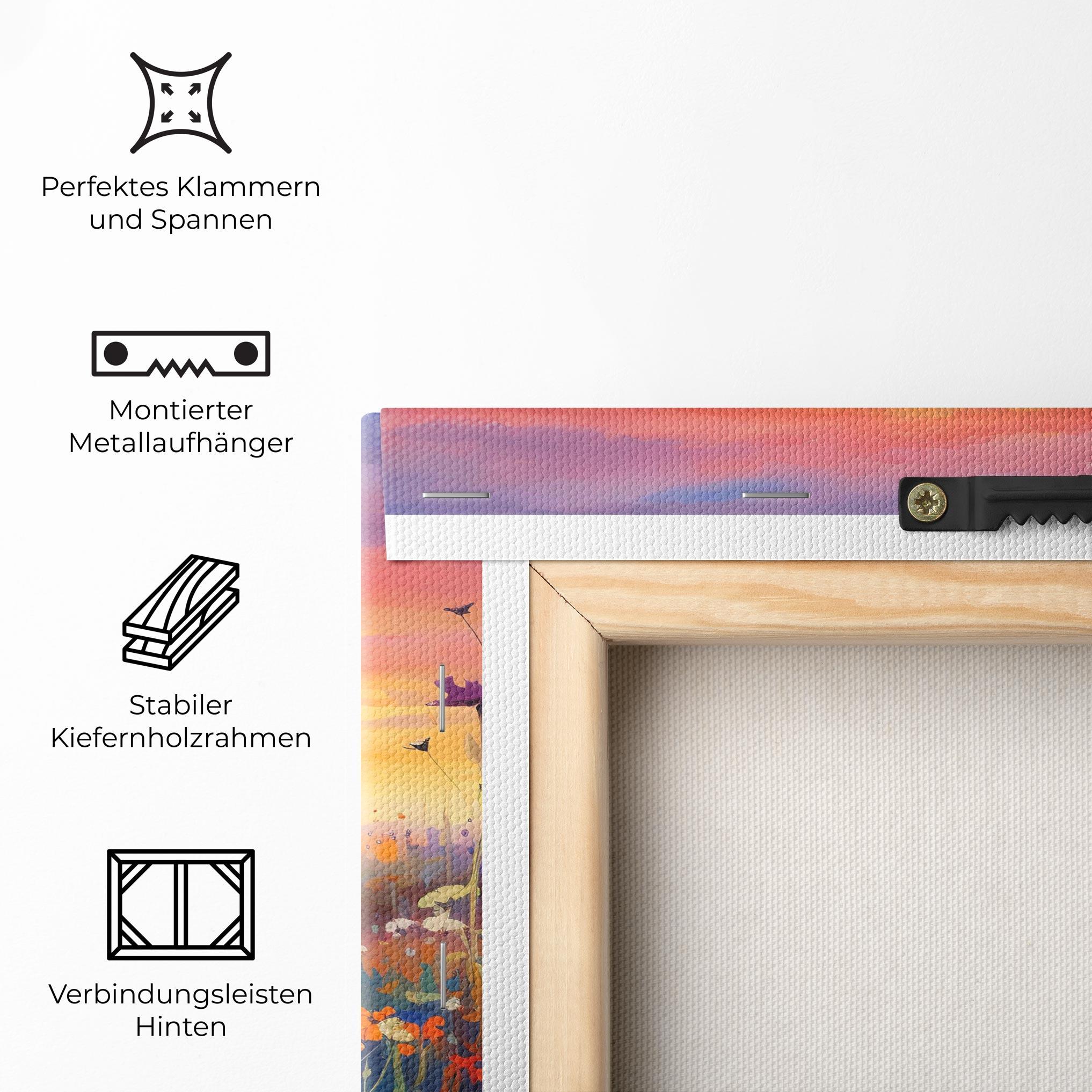 Leinwandbild Dreamy Field Flowers mockup 5