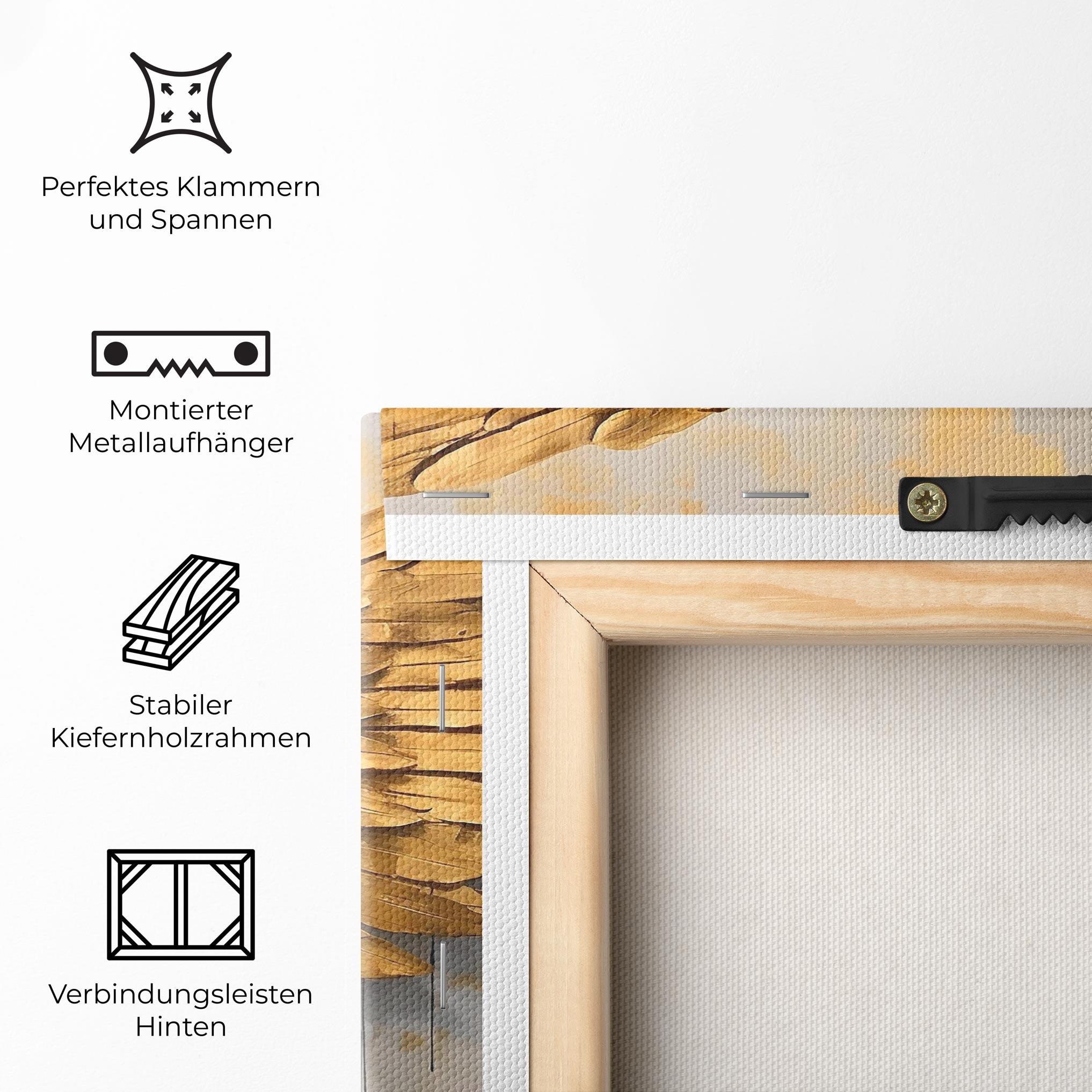 Leinwandbild Golden Wings Art mockup 5