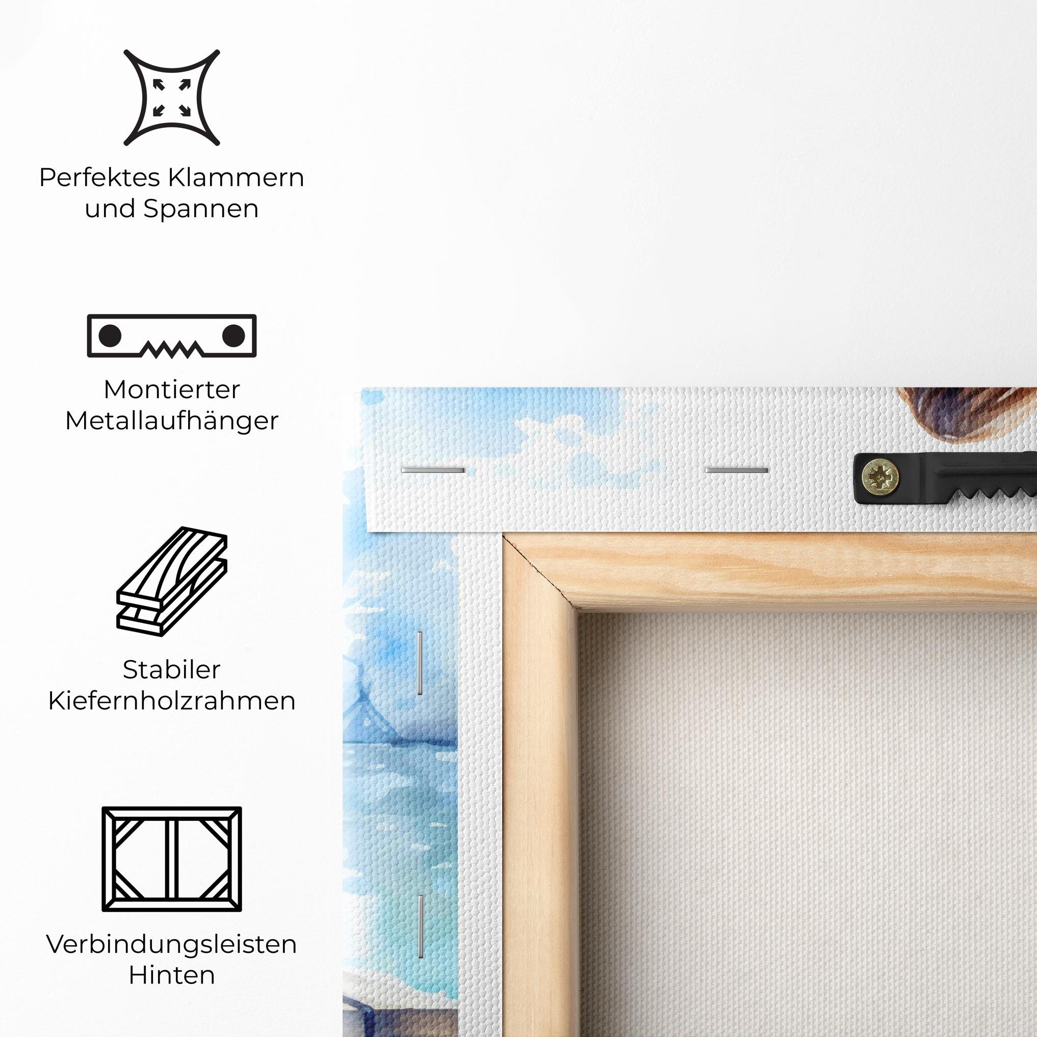 Leinwandbild Lake Blue Woman mockup 5