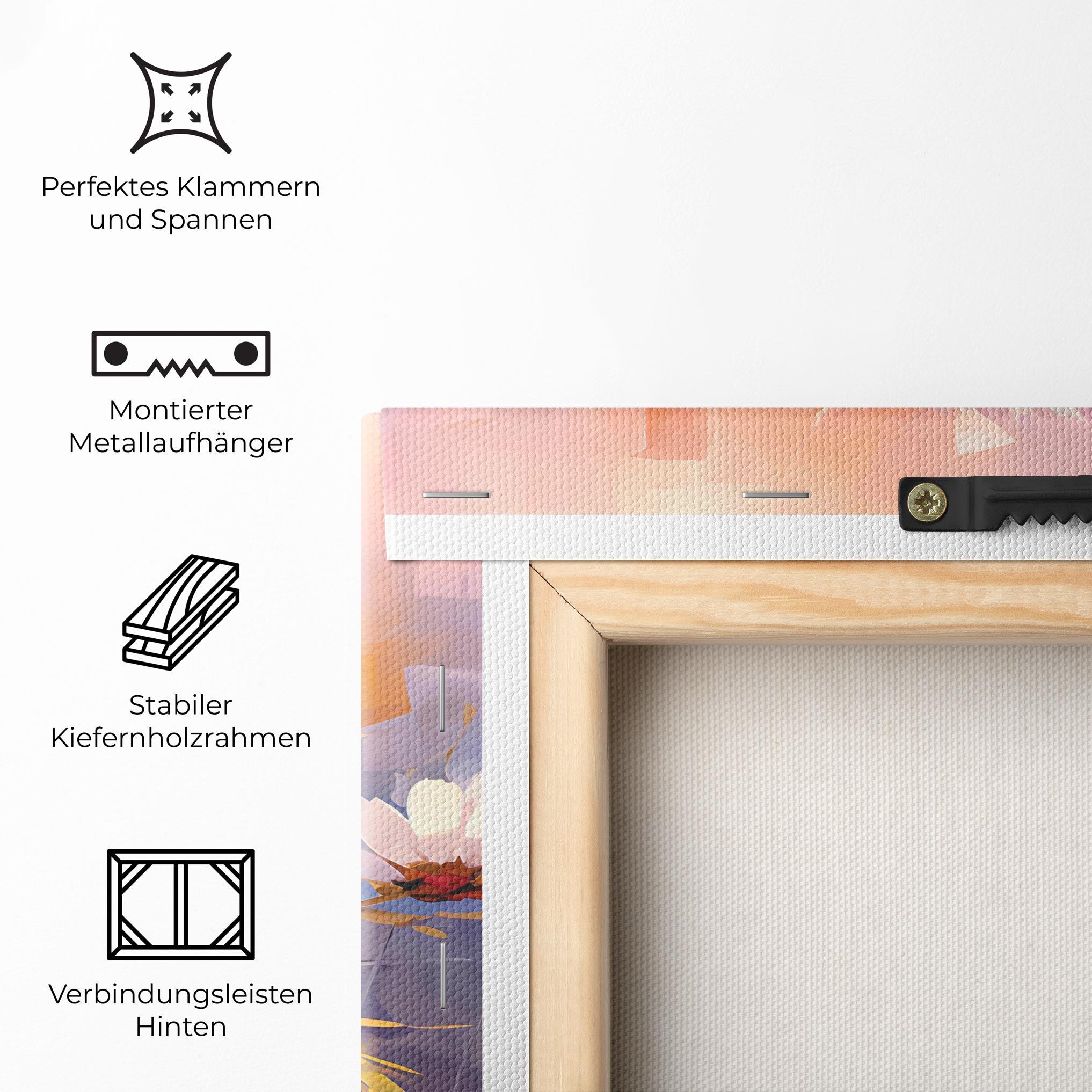 Leinwandbild White Flower On Purple mockup 5