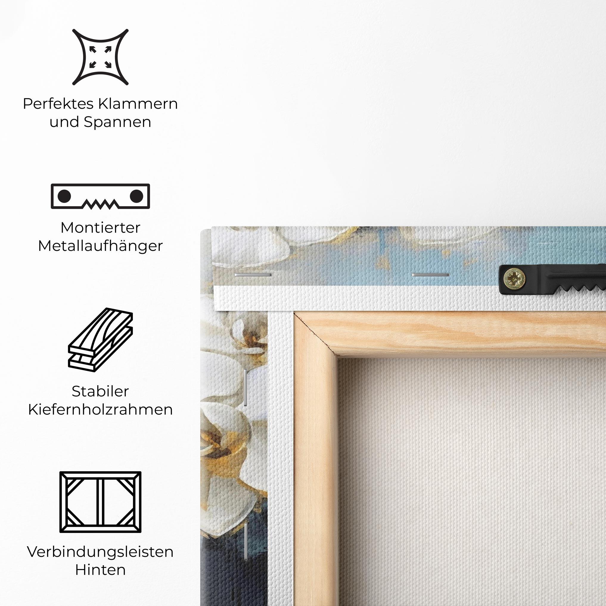Leinwandbild White Orchids Painting mockup 5