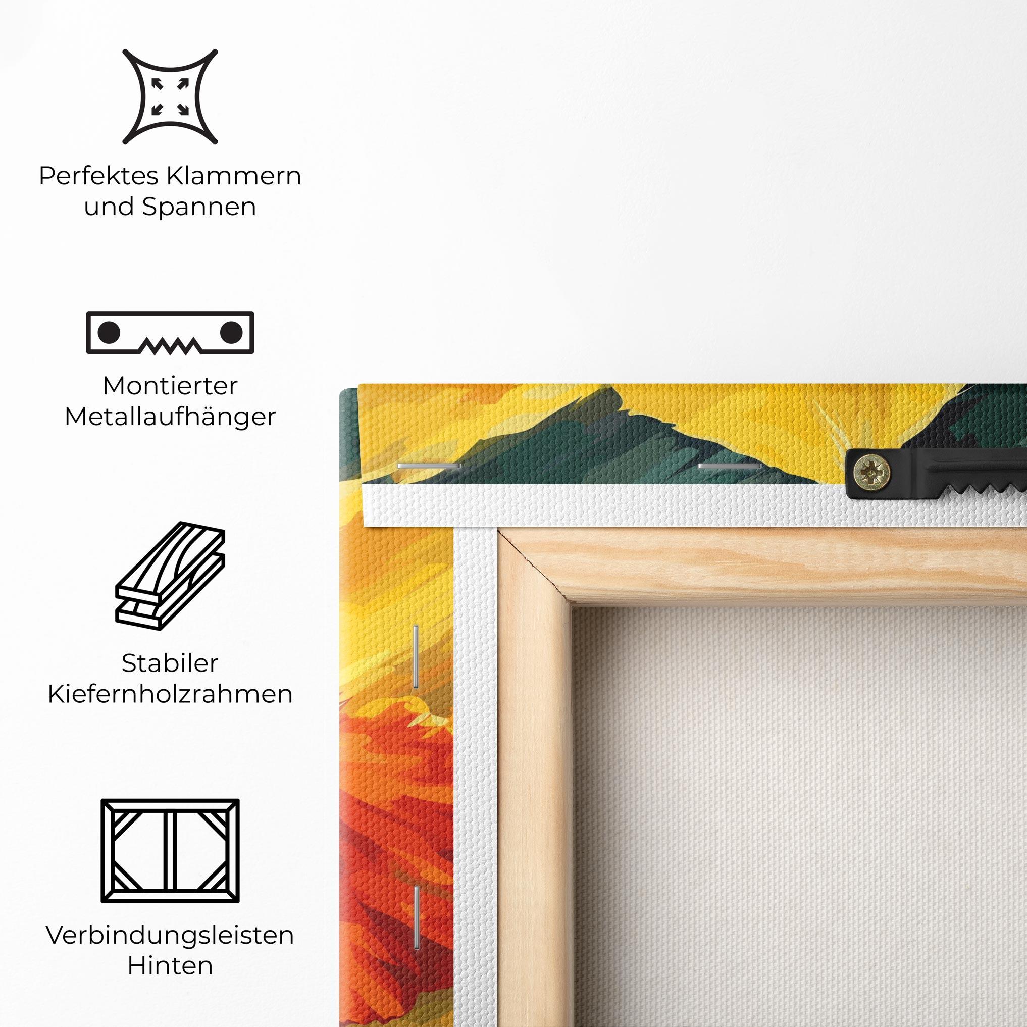 Leinwandbild Yellow Flower Art mockup 5