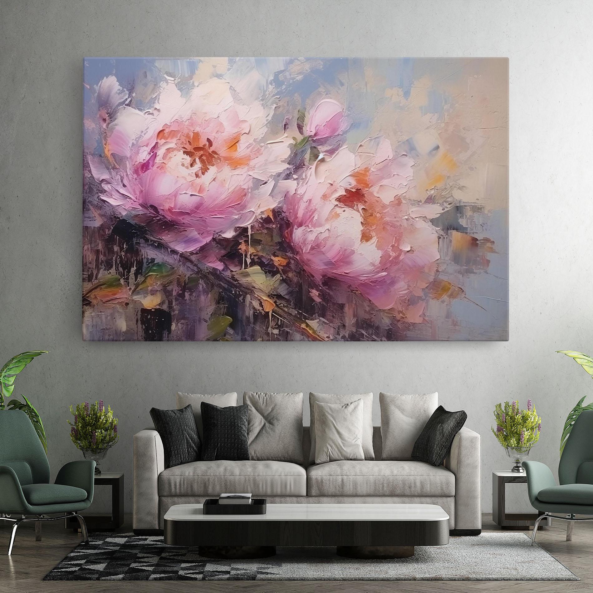 Leinwandbild Peony Art mockup 7