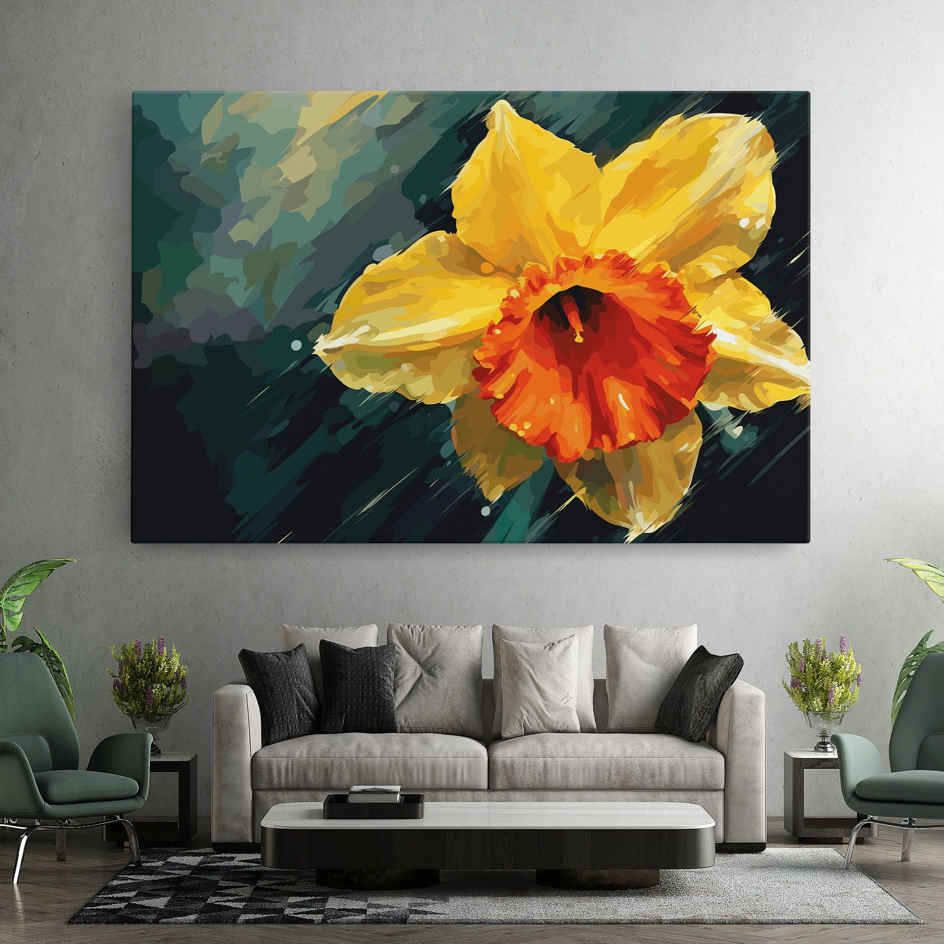 Yellow Flower Art mockup 7