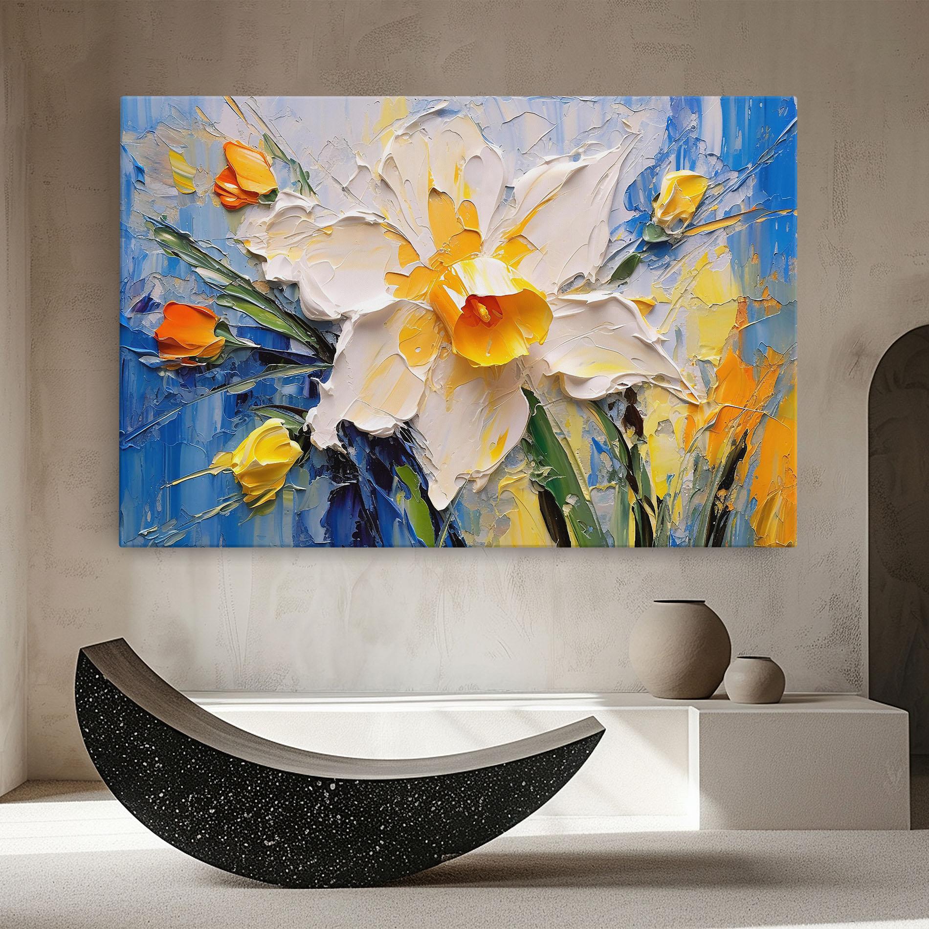 Leinwandbild Abstract Flower Art mockup 8