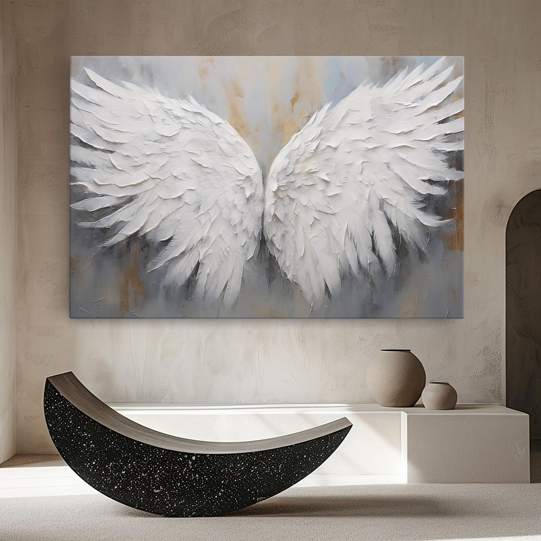 Leinwandbild Pretty Angel Wings mockup 8