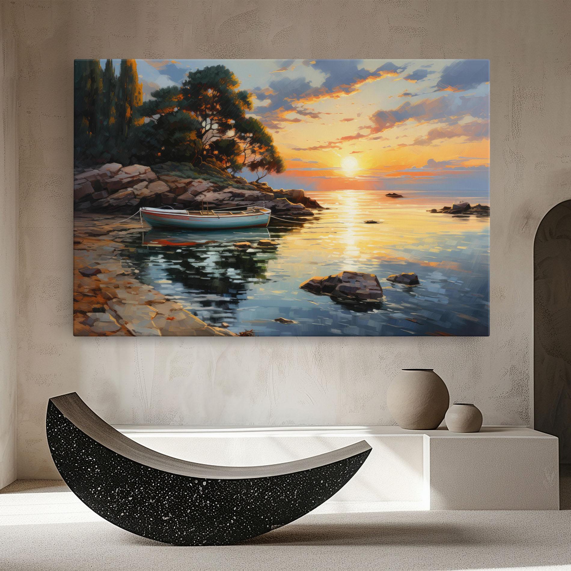 Leinwandbild Sunset Sea Art mockup 8