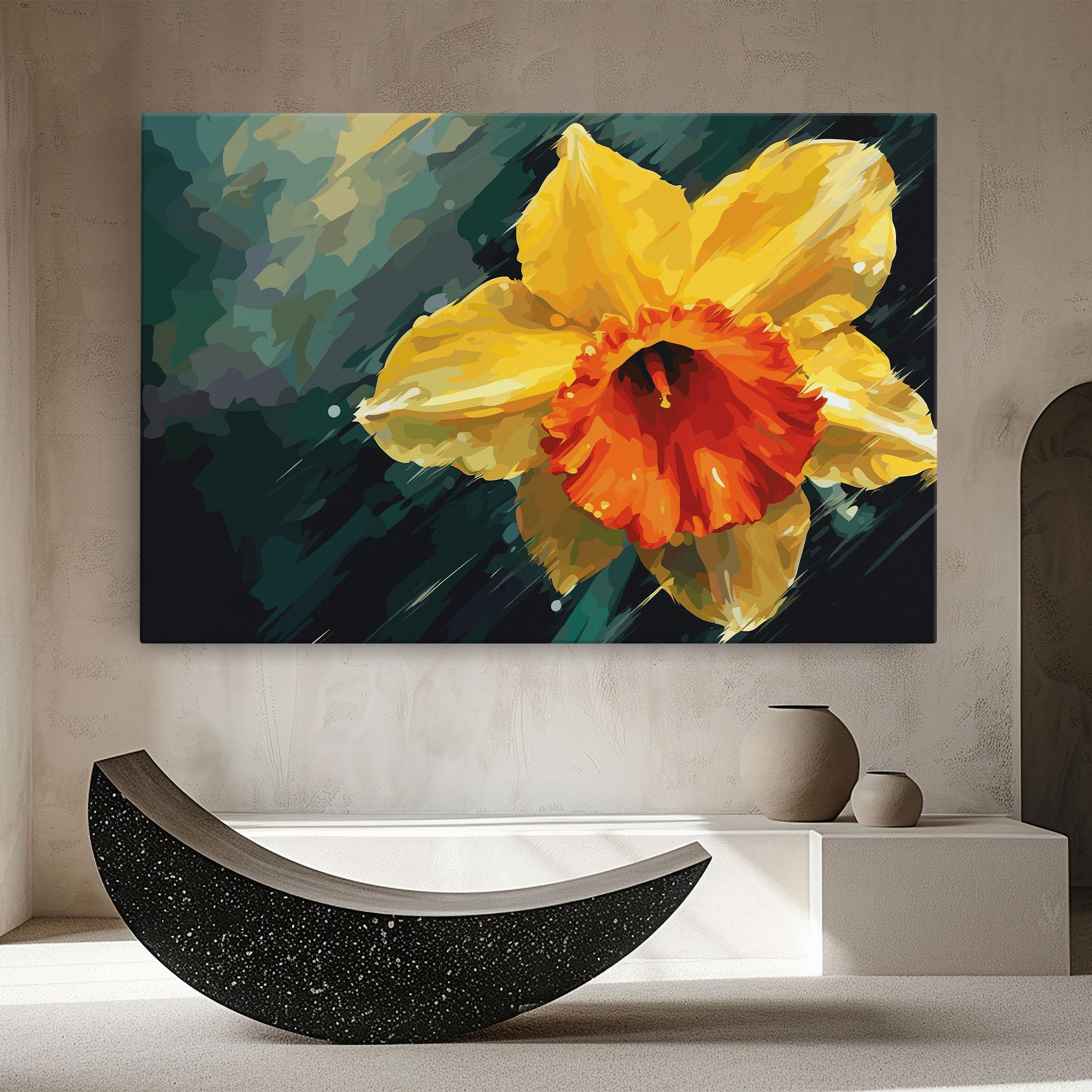 Leinwandbild Yellow Flower Art mockup 8