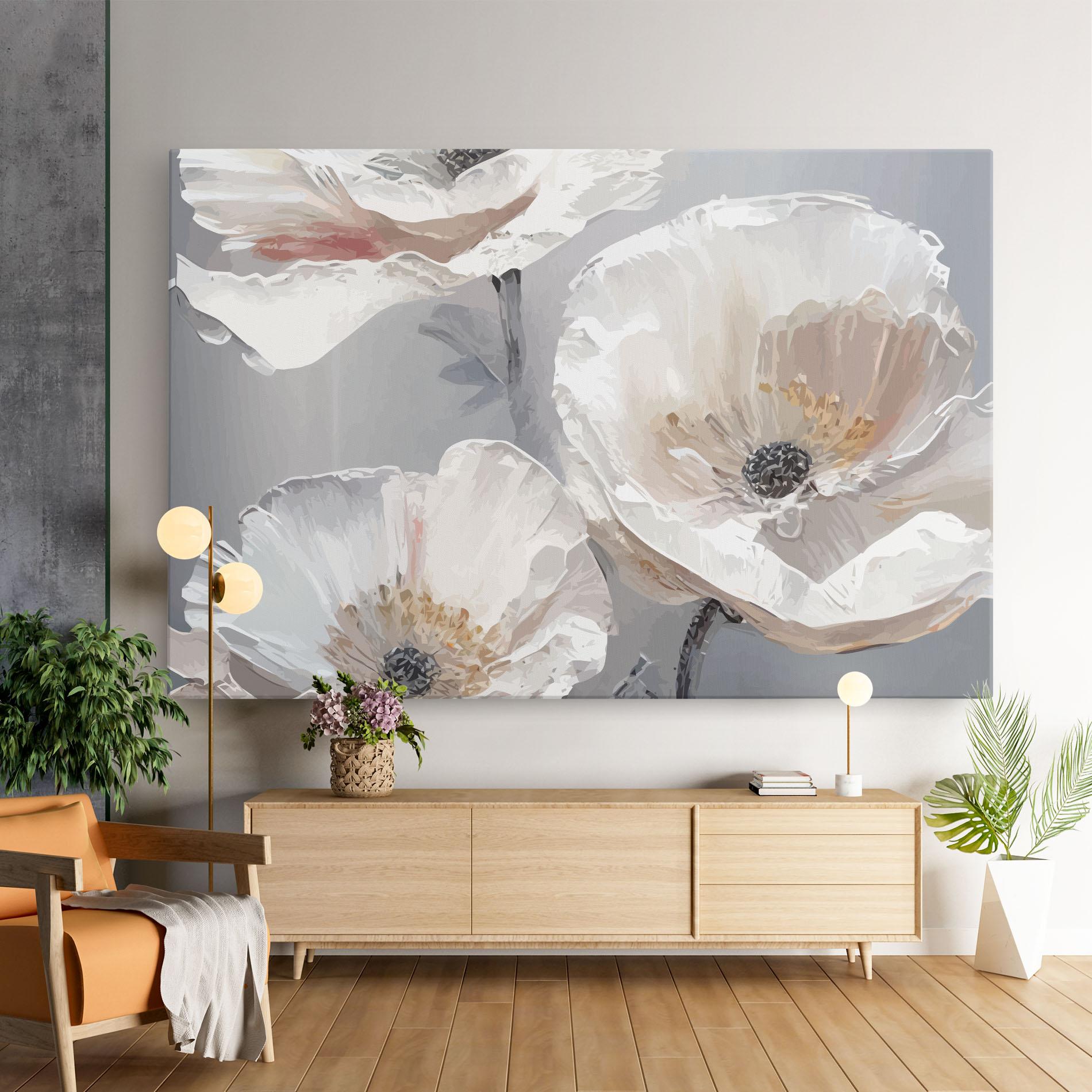 Leinwandbild Cream Mix Flower mockup 9