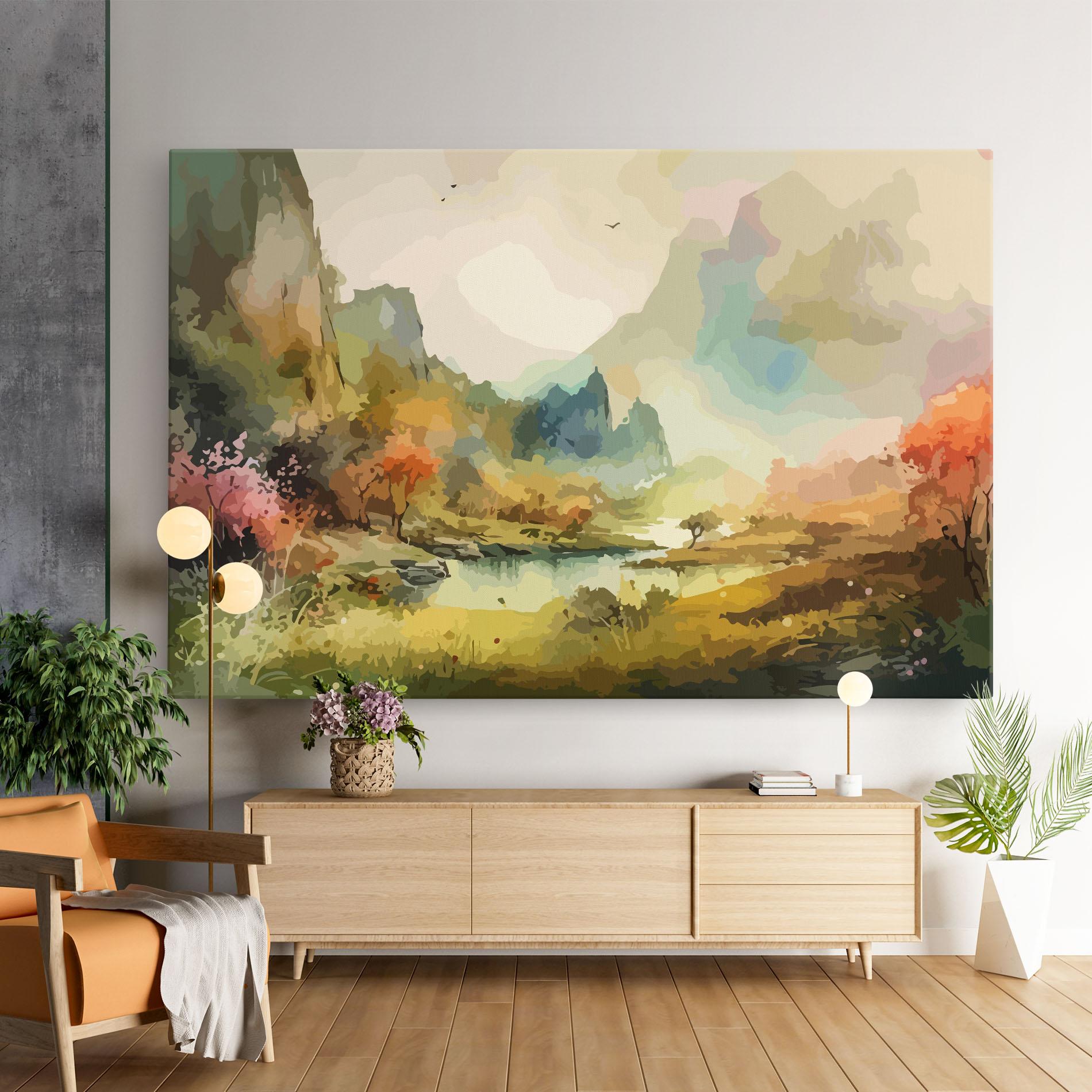 Leinwandbild Nature Painting mockup 9