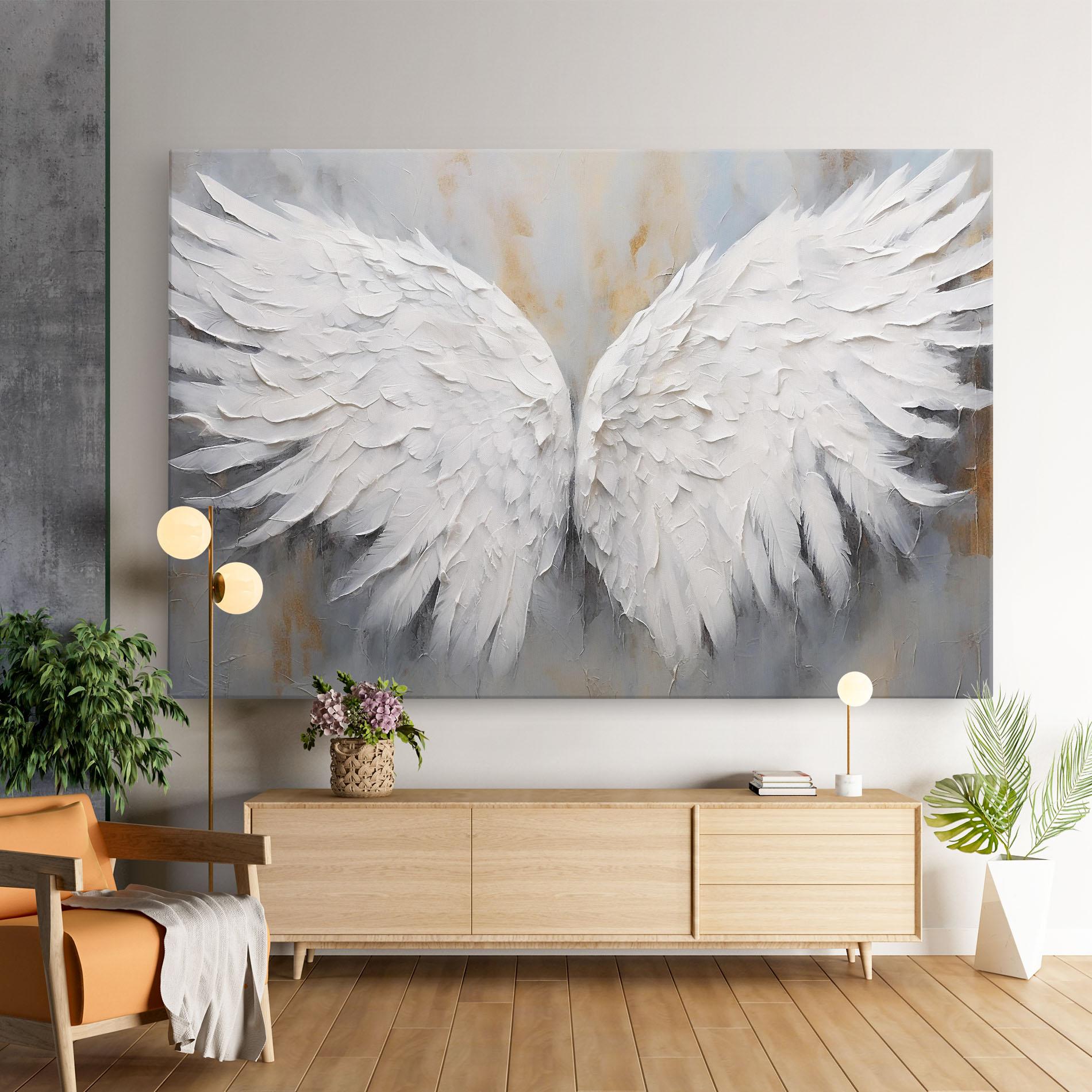 Leinwandbild Pretty Angel Wings mockup 9
