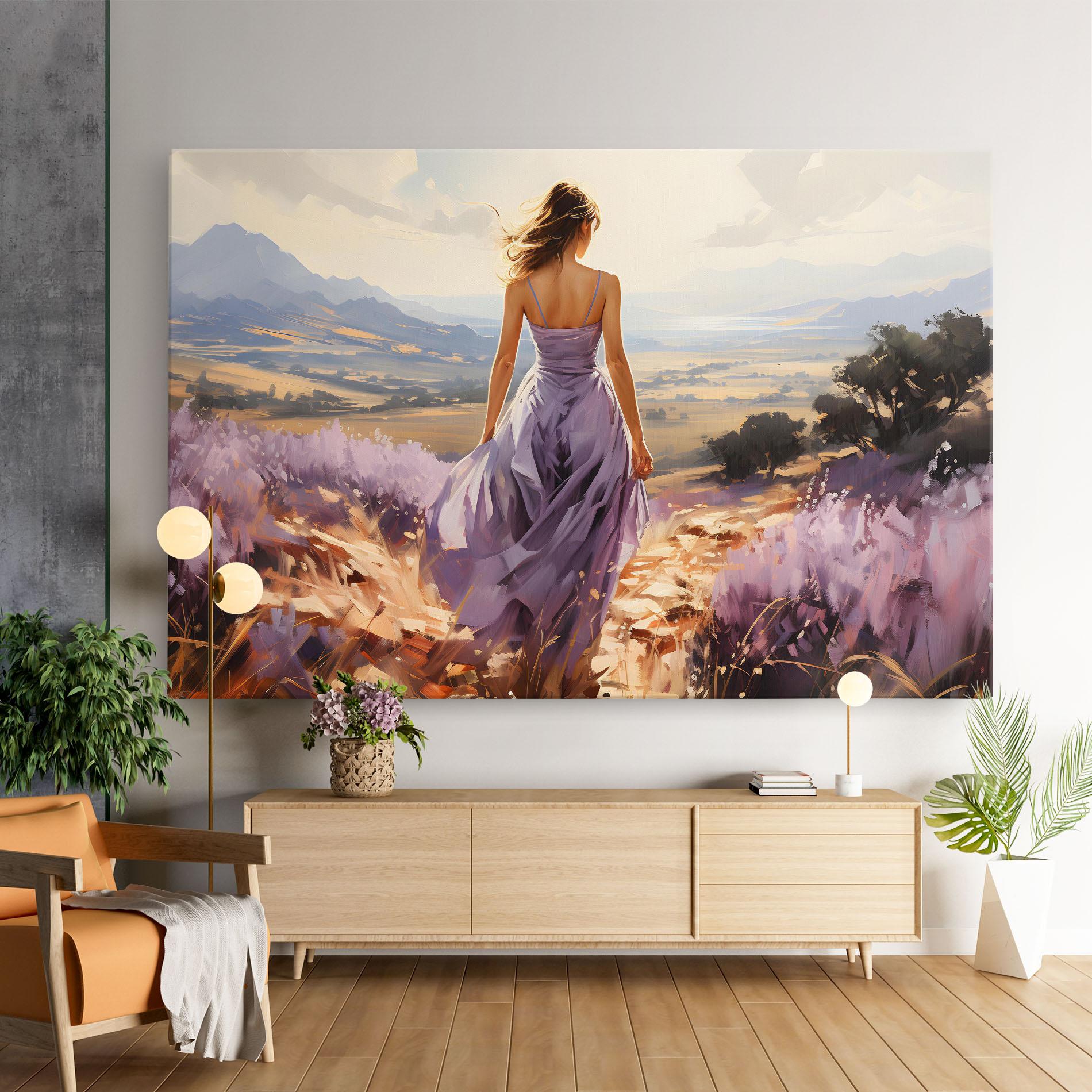 Leinwandbild Purple Dress Woman mockup 9