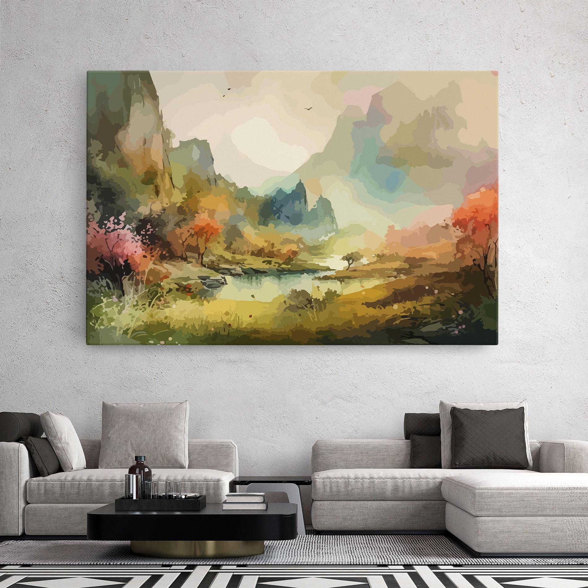 Leinwandbild Nature Painting mockup 2