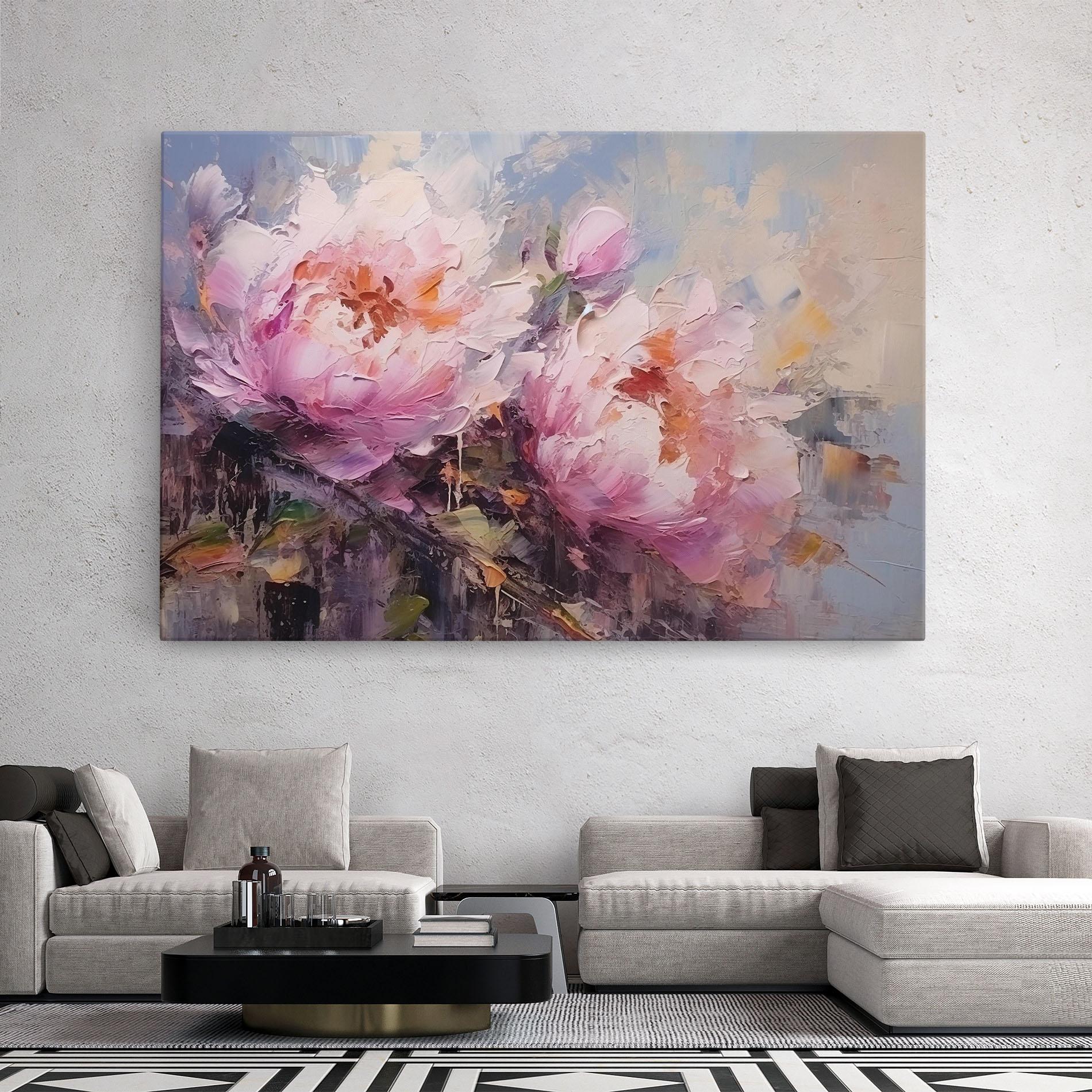 Leinwandbild Peony Art mockup 2