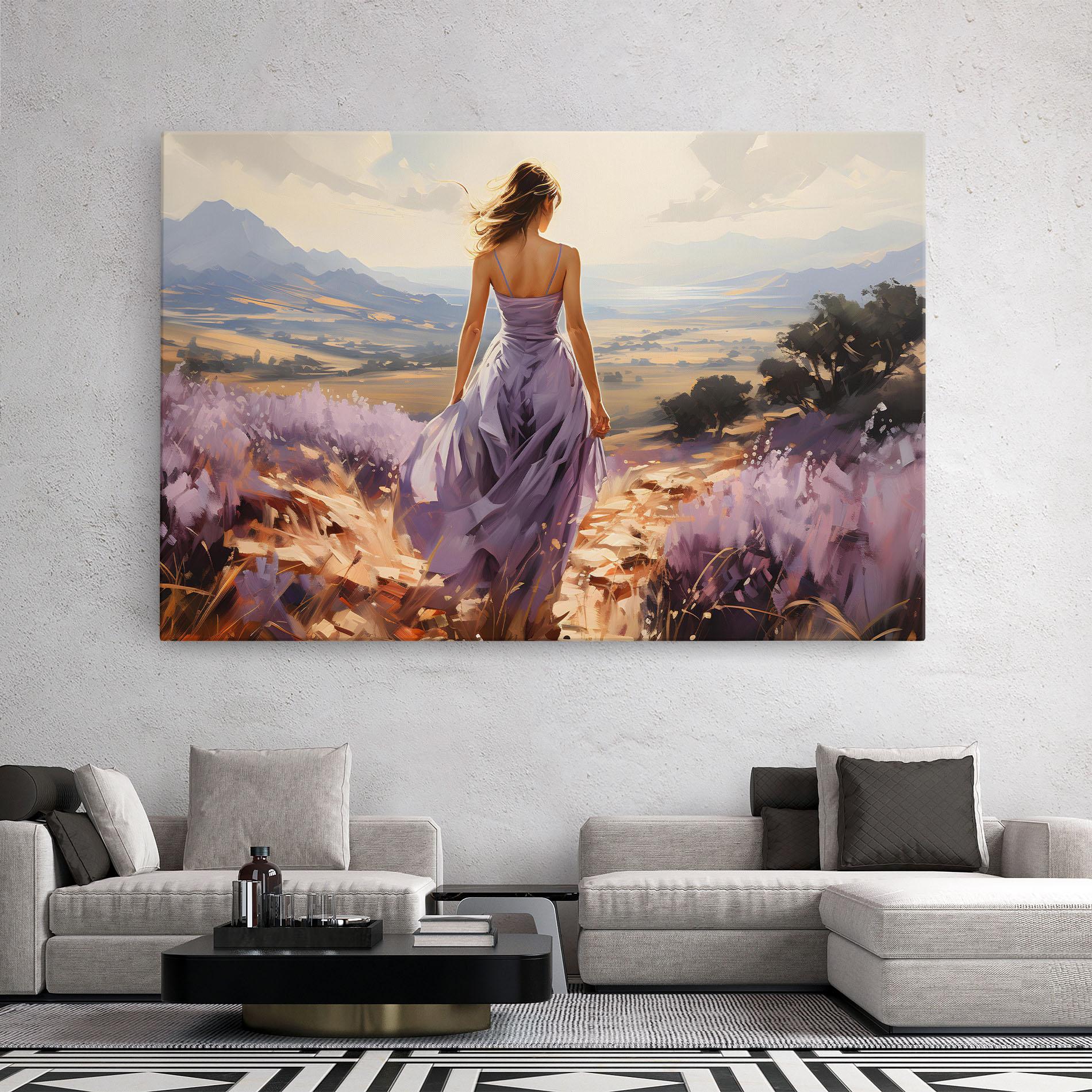 Leinwandbild Purple Dress Woman mockup 2