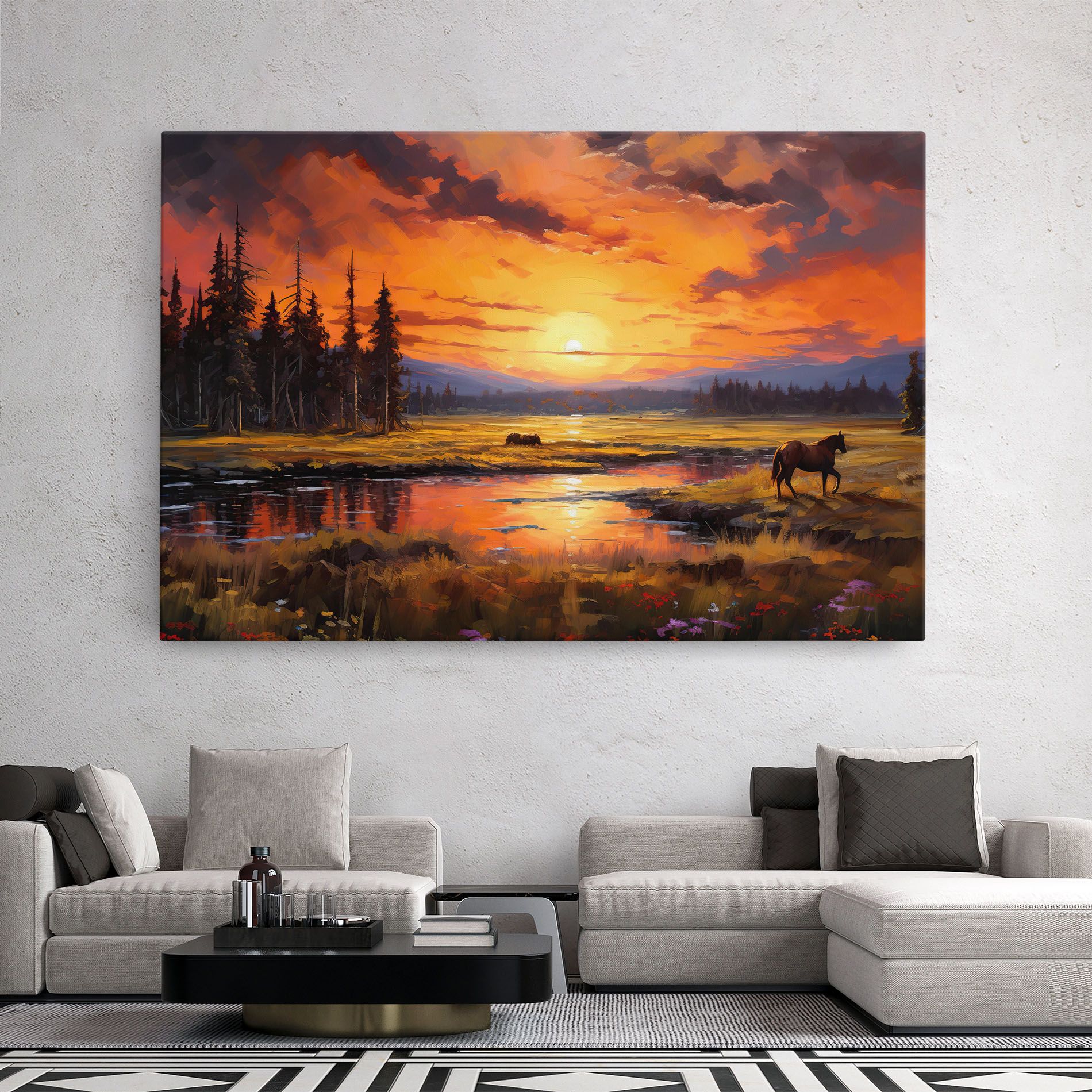 Wild Horses Painting mockup 2