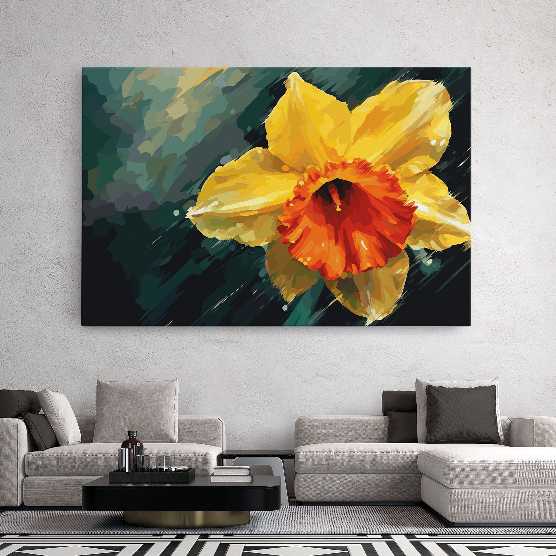 Yellow Flower Art mockup 2