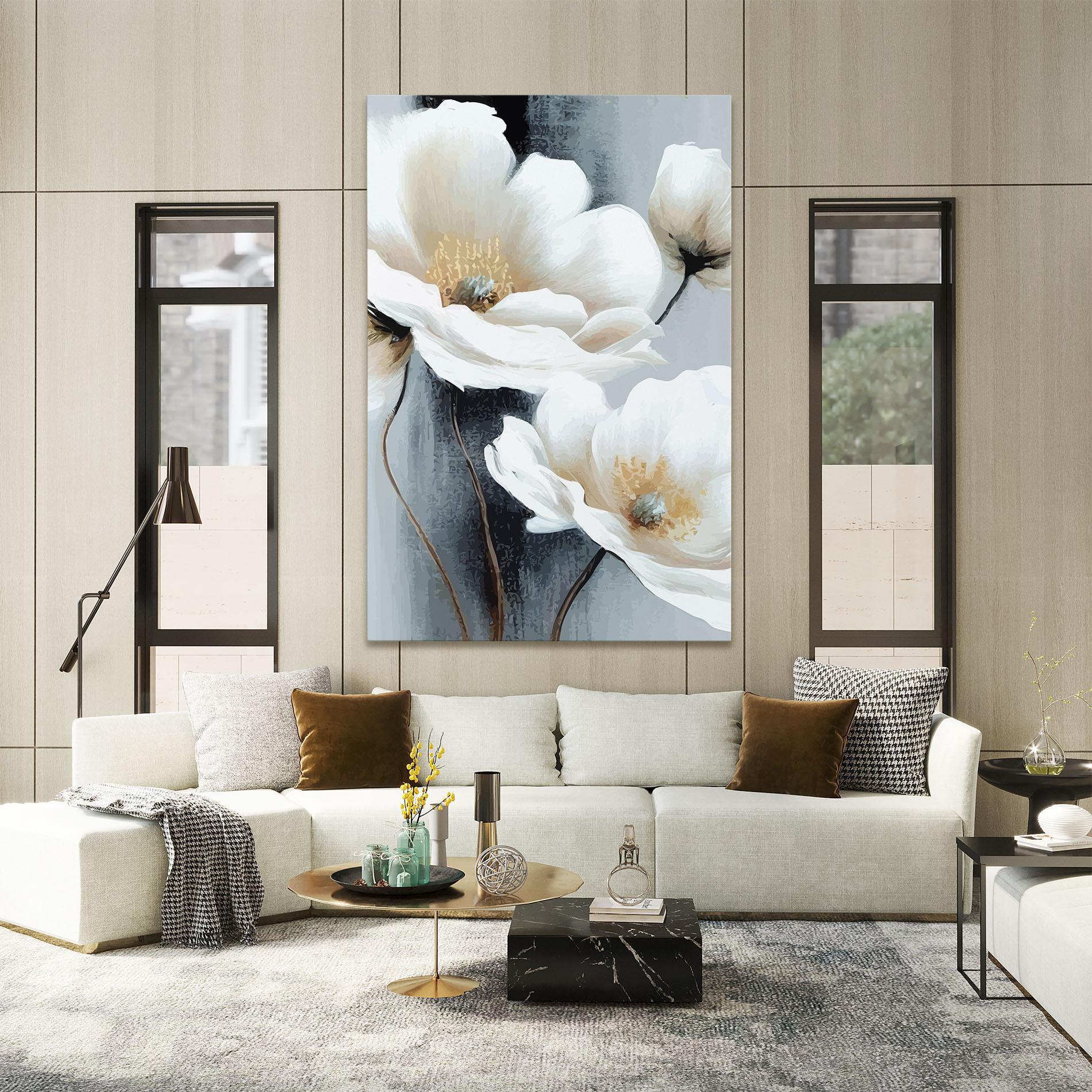 Leinwandbild Paint Texture Flower mockup 2